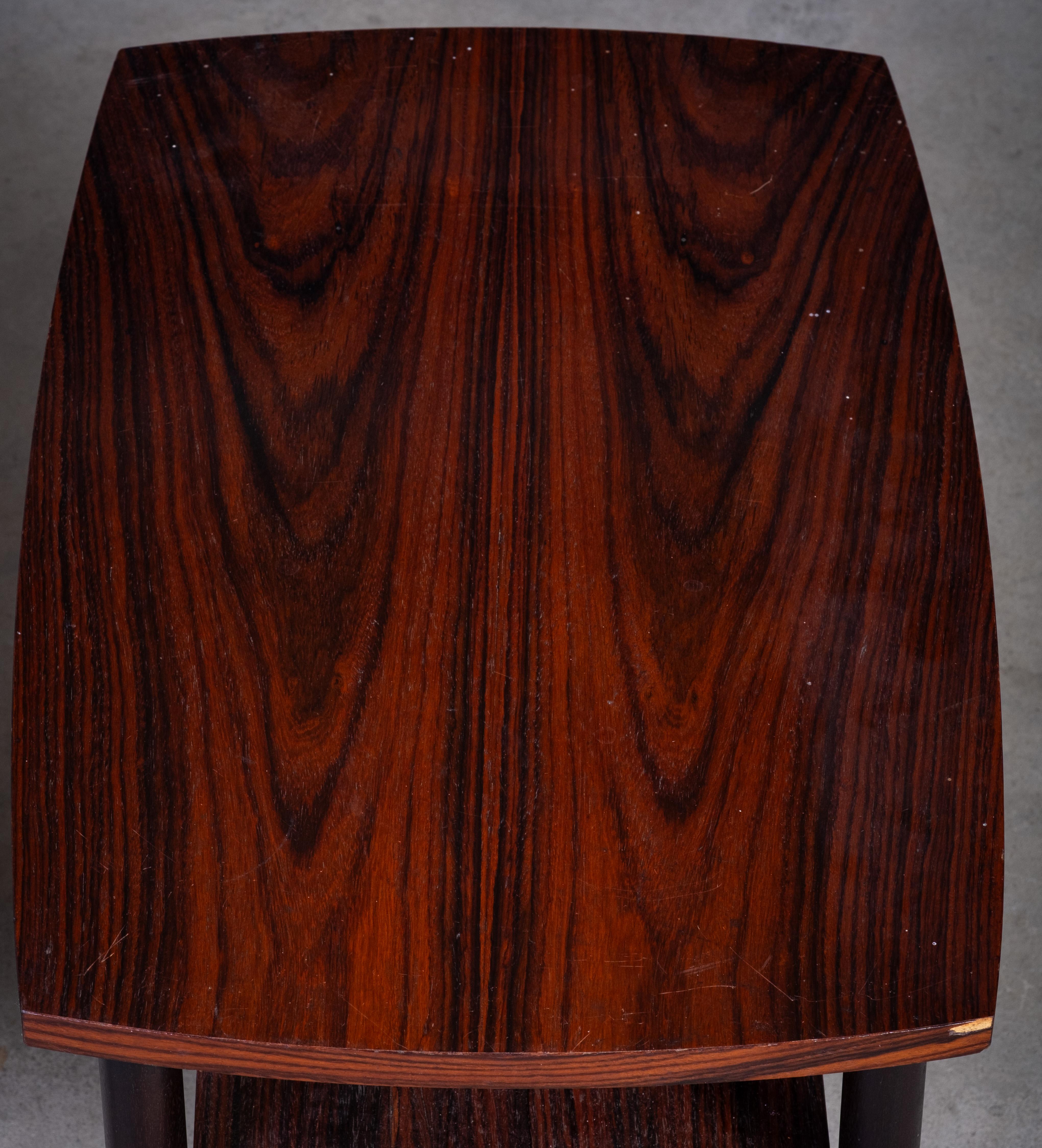 Bois de rose Paire de tables d'appoint danoises en palissandre, Danemark, années 1960 en vente