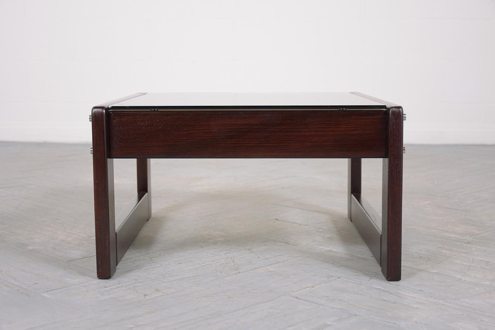 Lacquered Danish Modern Rosewood Side Tables