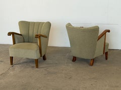 Ein Paar dänische Lounge-Sessel im skandinavischen Modern-Stil aus Beeche, 1940er Jahre