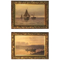 Pair of Danish Seascape Paintings