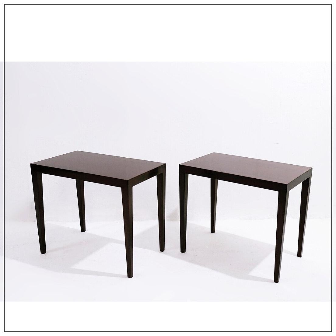 Pair of Danish Side Tables by Severin Hansen for Haslev Furniture - 1960s For Sale 3