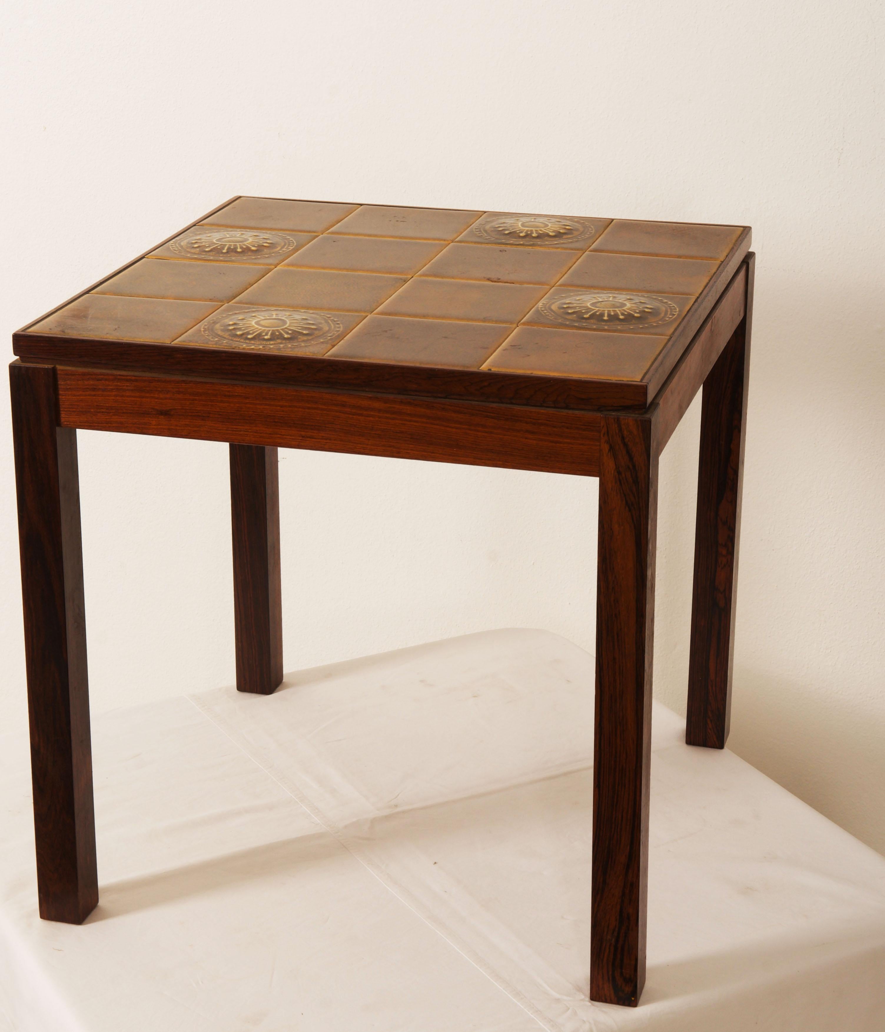 Pair of Danish Side Tables with Tiles For Sale 3