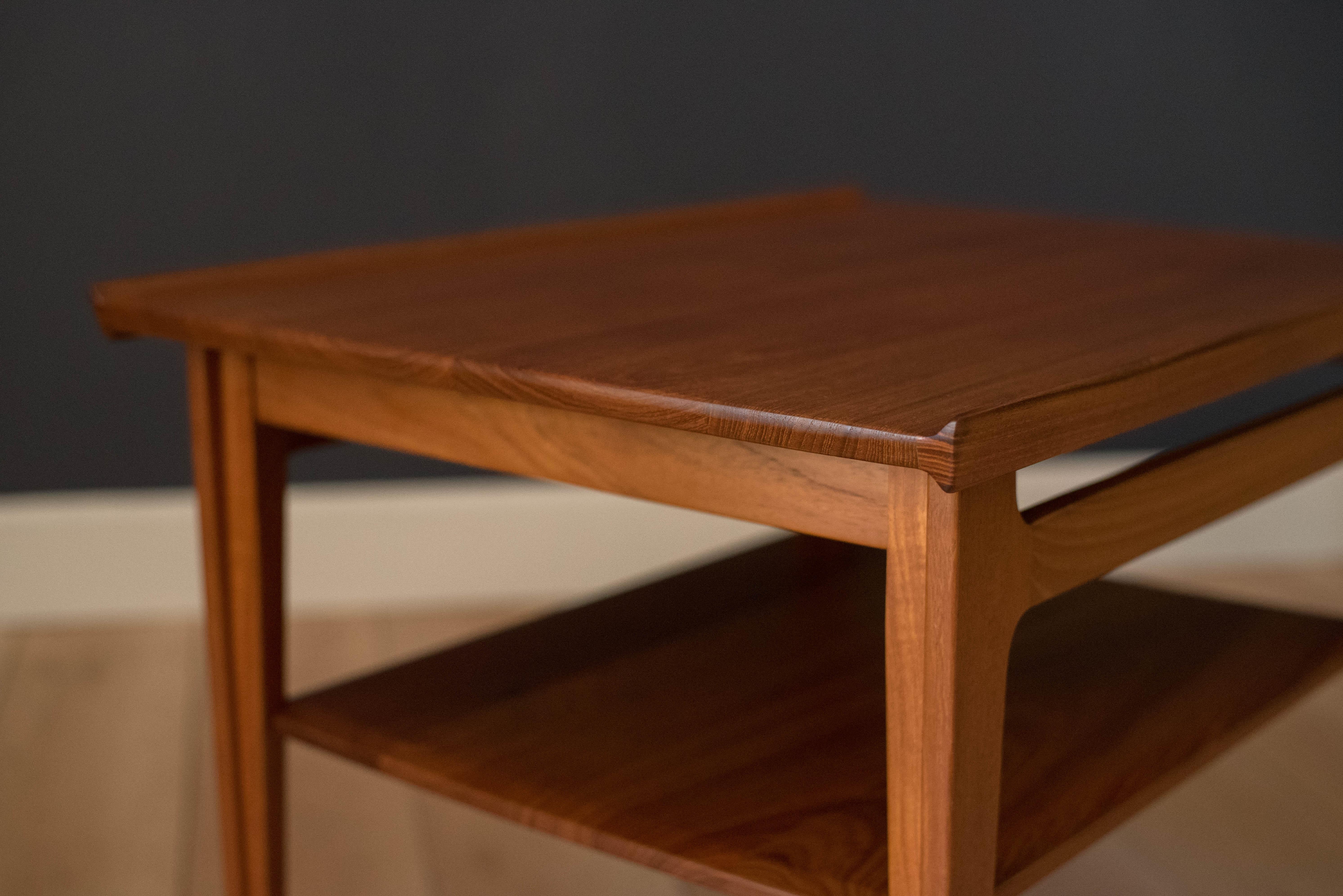 Mid-20th Century Pair of Danish Solid Teak End Tables by Finn Juhl for France & Son