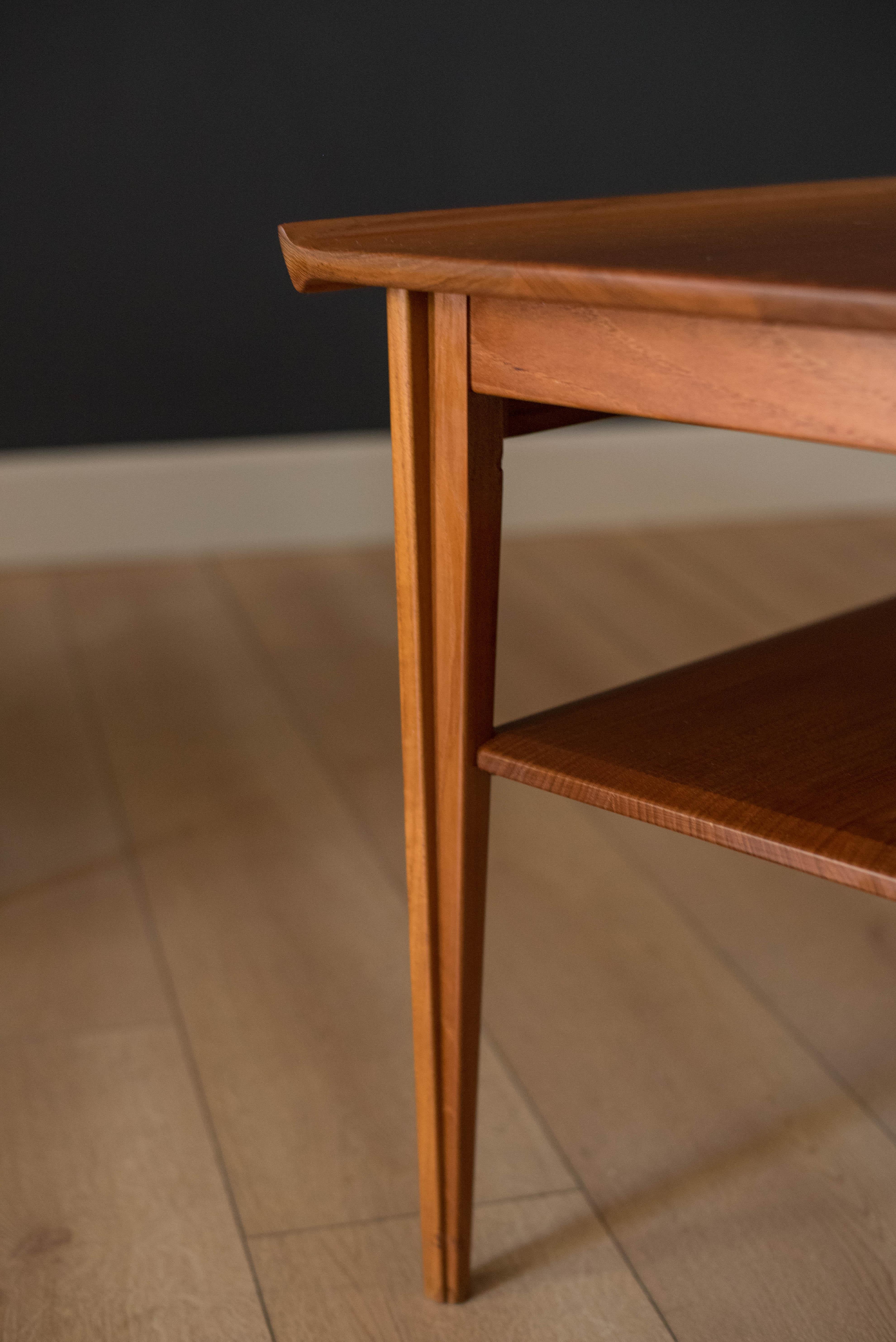 Pair of Danish Solid Teak End Tables by Finn Juhl for France & Son 4