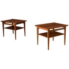 Pair of Danish Solid Teak End Tables by Finn Juhl for France & Son