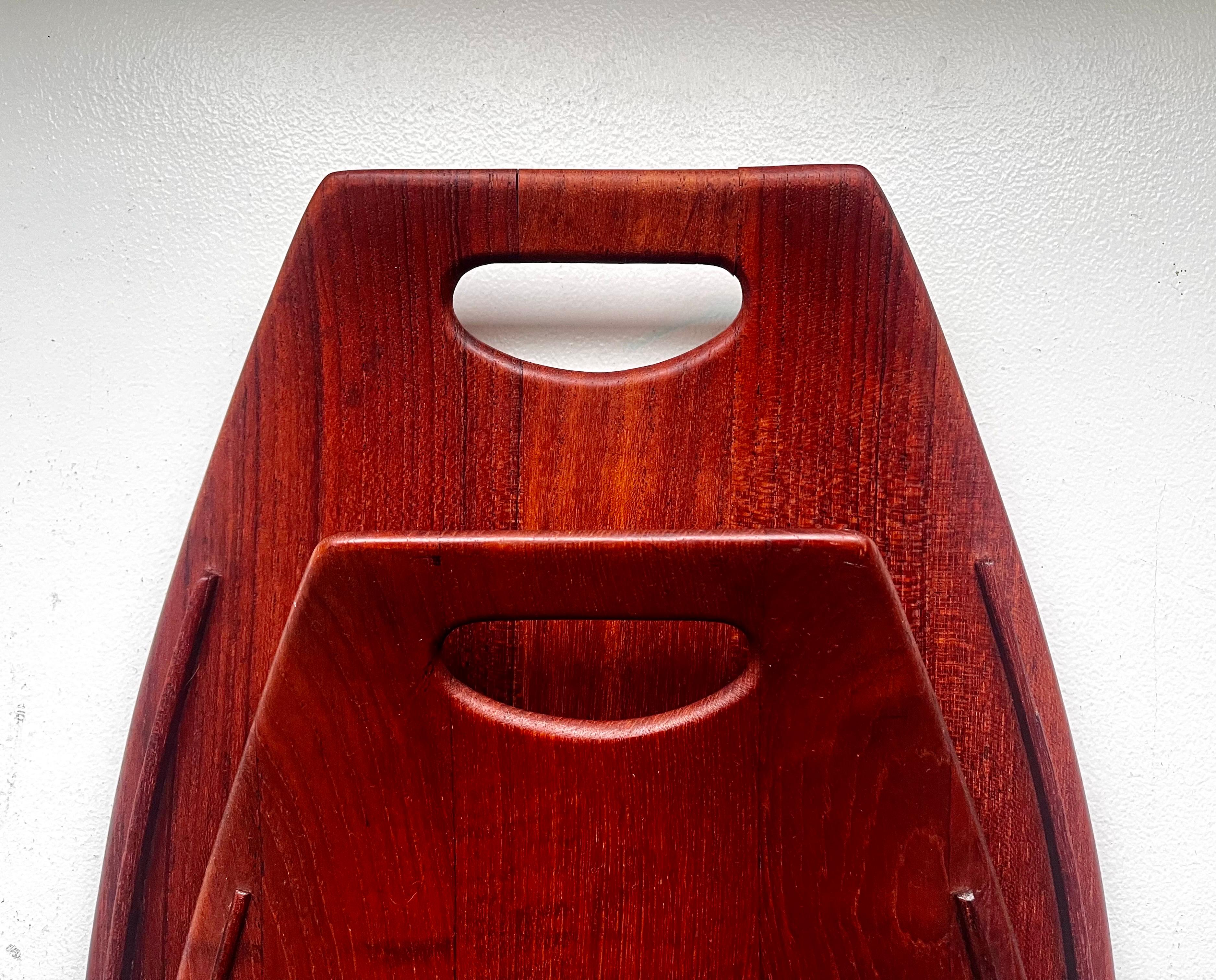 Pair of Danish Staved Teak Trays by Jens Quistgaard for Dansk, 1950's For Sale 13