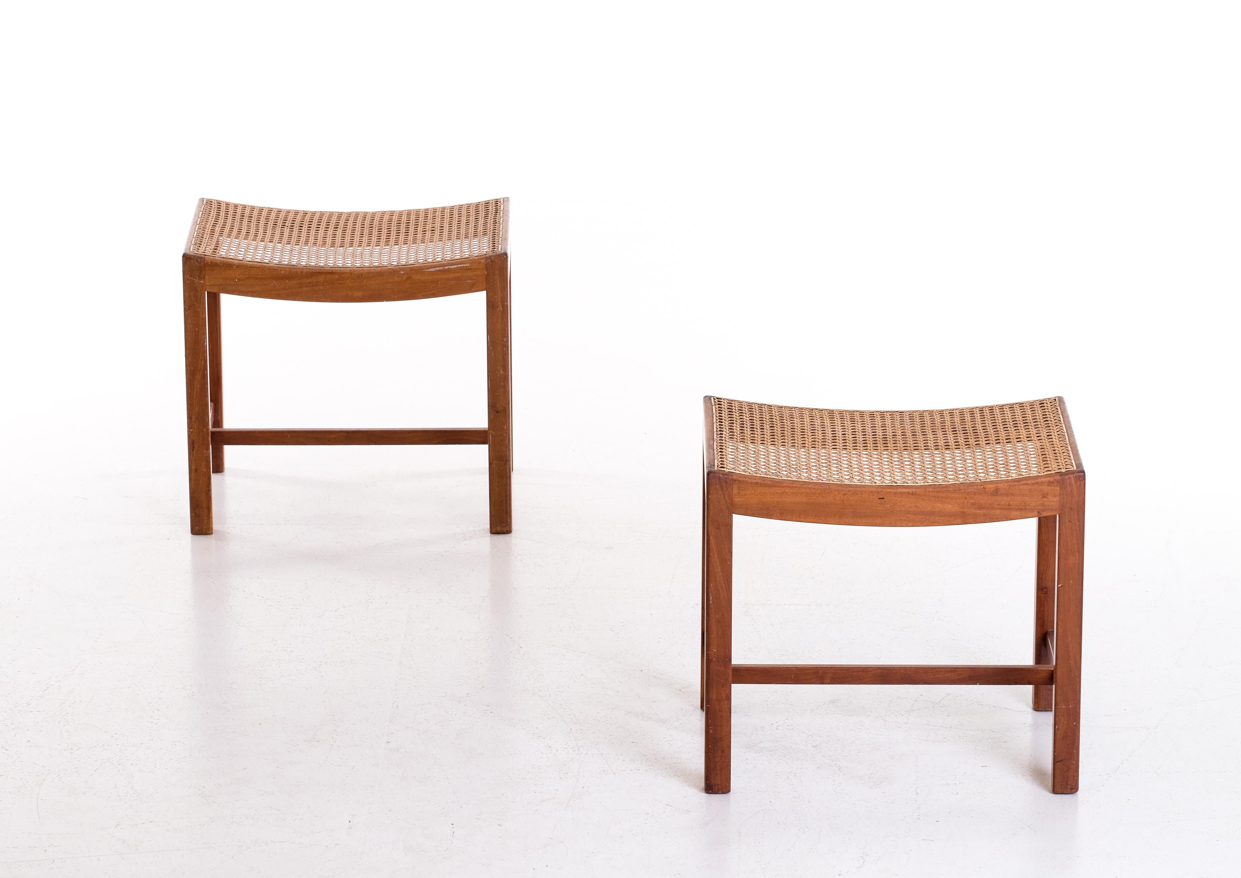 Mid-20th Century Pair of Danish stools, 1940s For Sale