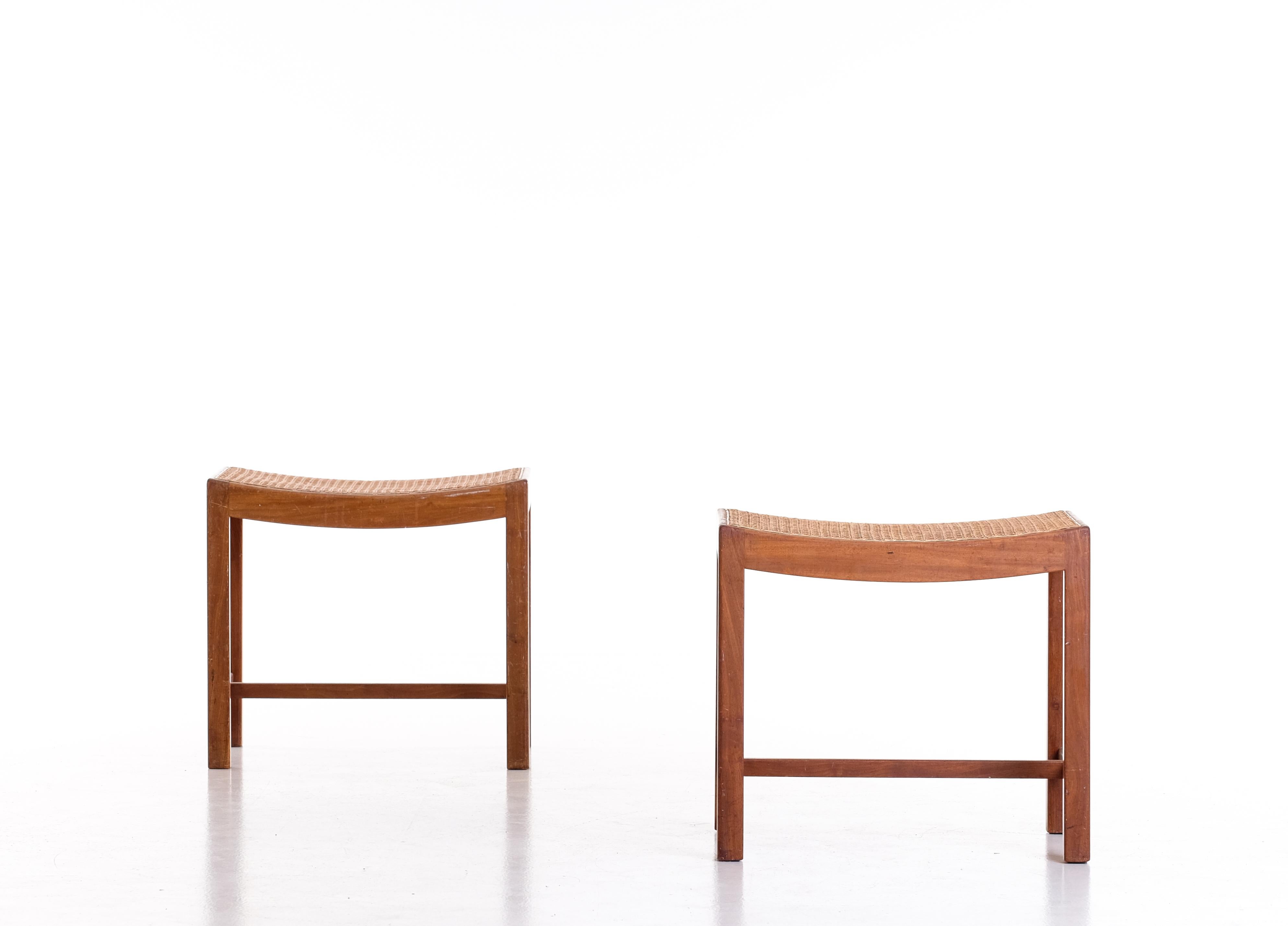 Pair of Danish stools, 1940s For Sale 3