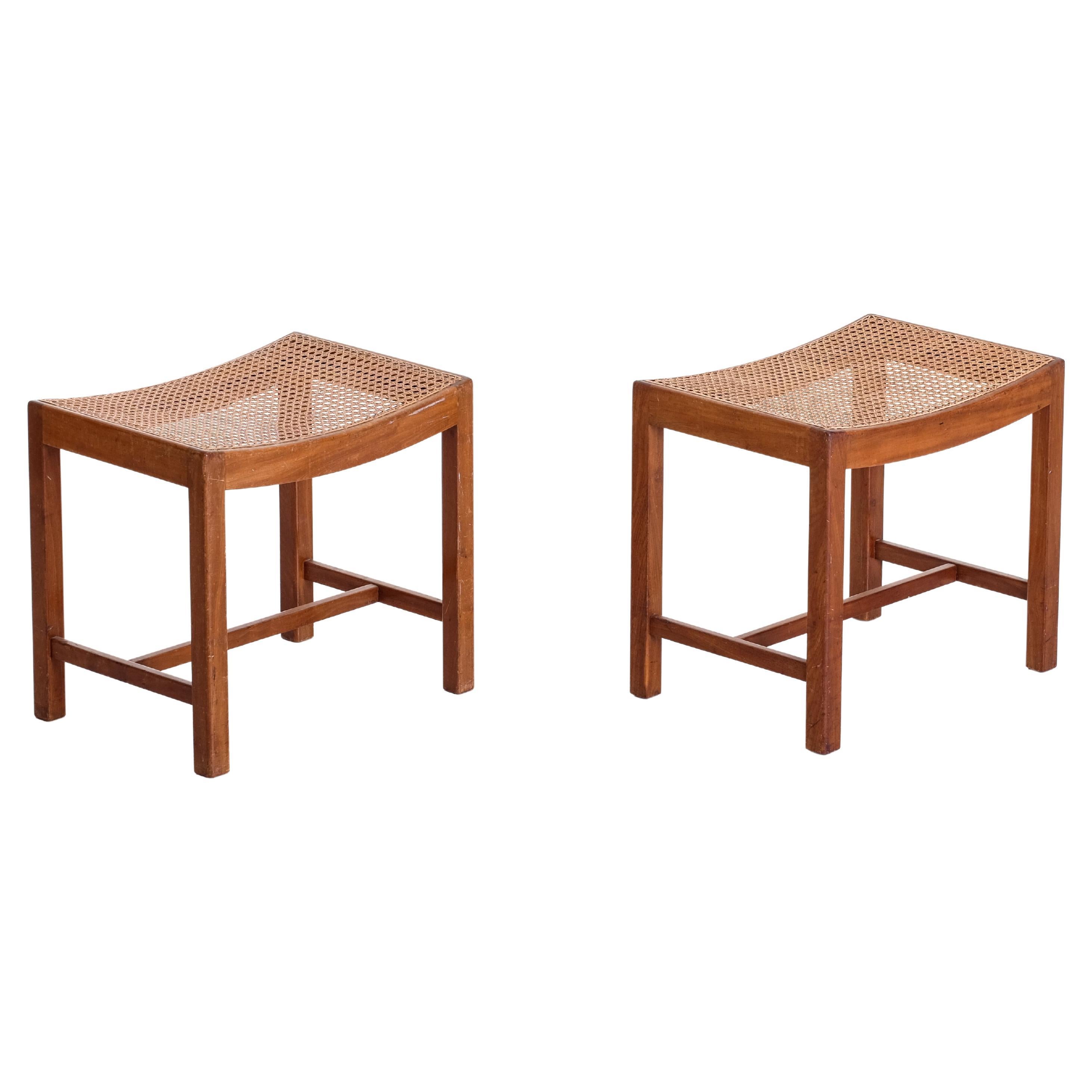 Pair of Danish stools, 1940s For Sale