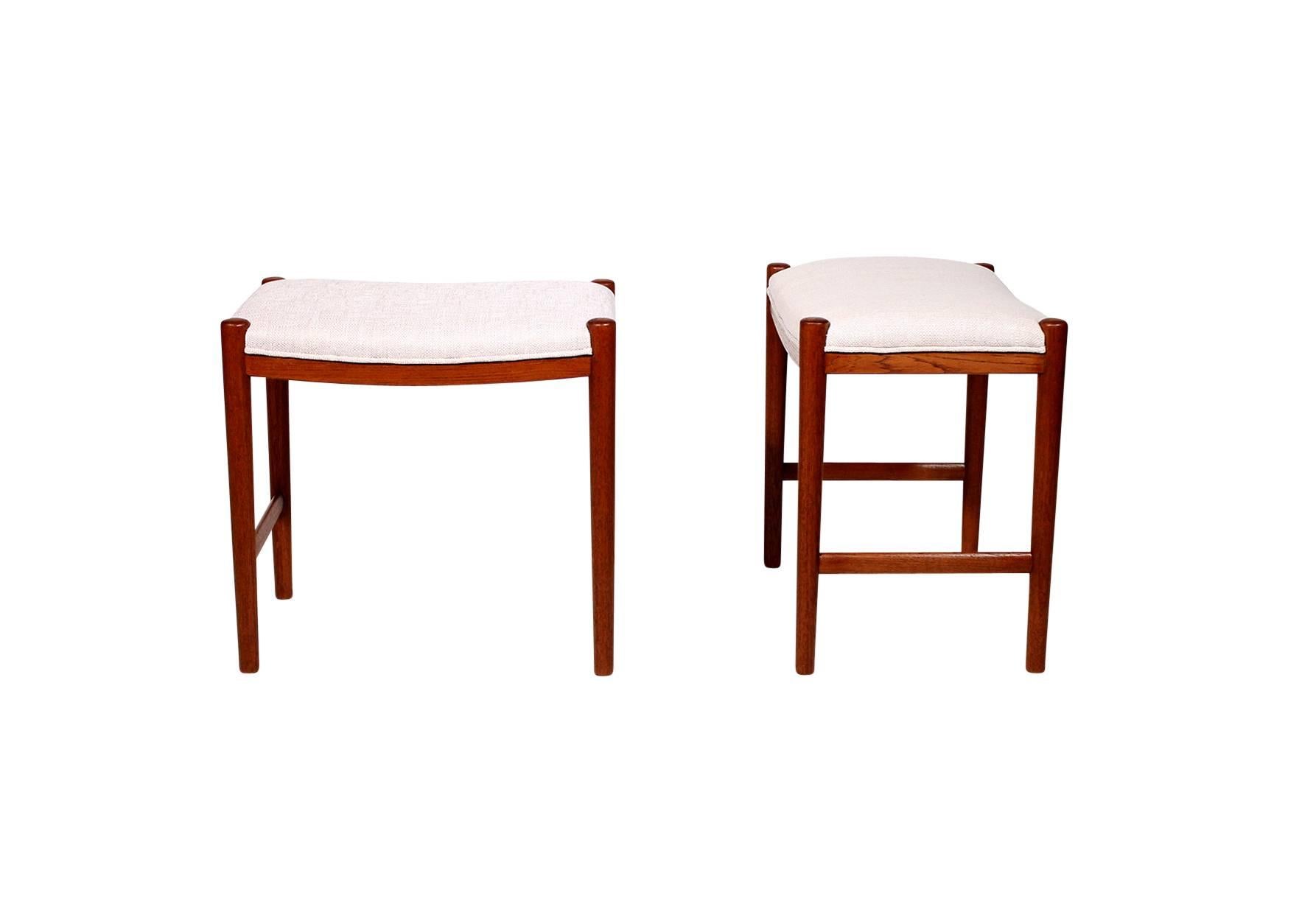 Scandinavian Modern Pair of Danish Stools