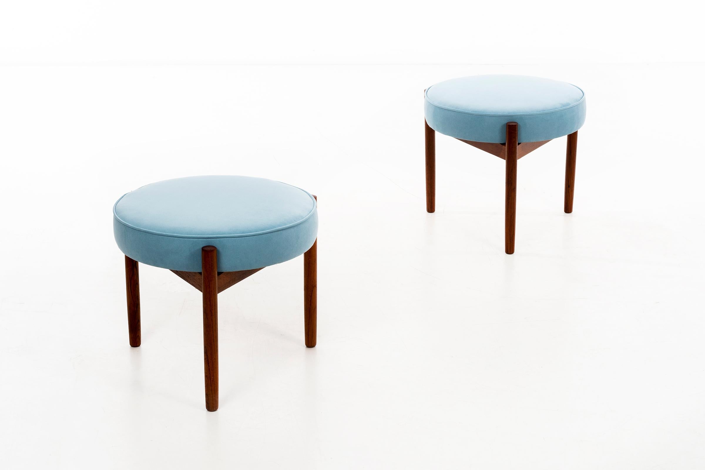 Pair of Danish Stools In Good Condition In Chicago, IL