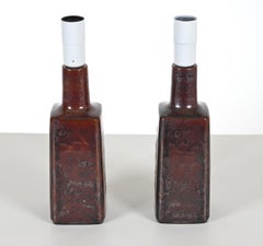 Pair of Danish Studio Ceramic Table Lamps by Désirée Stentøj