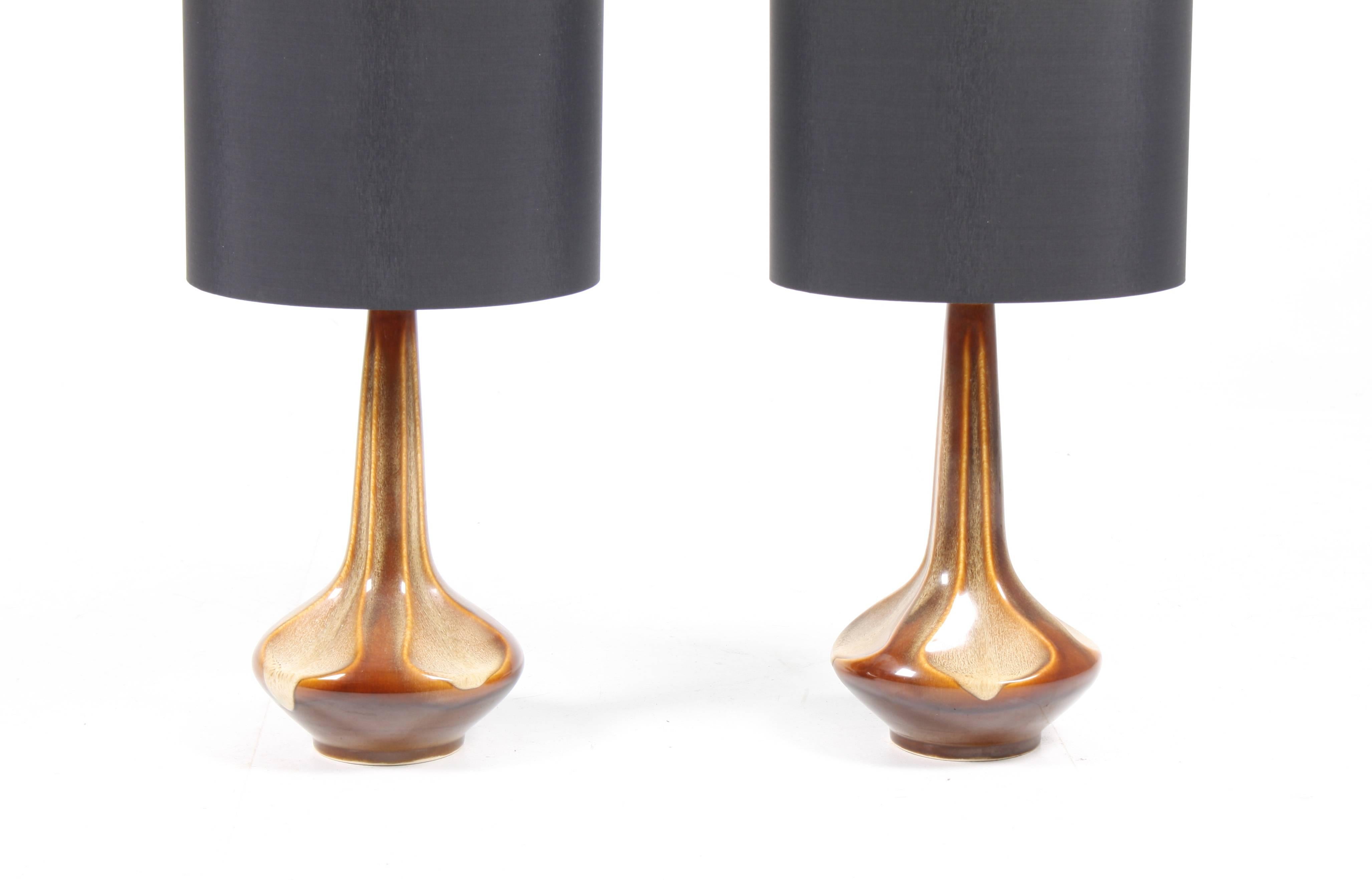 Scandinavian Modern Pair of Danish Table Lamps For Sale