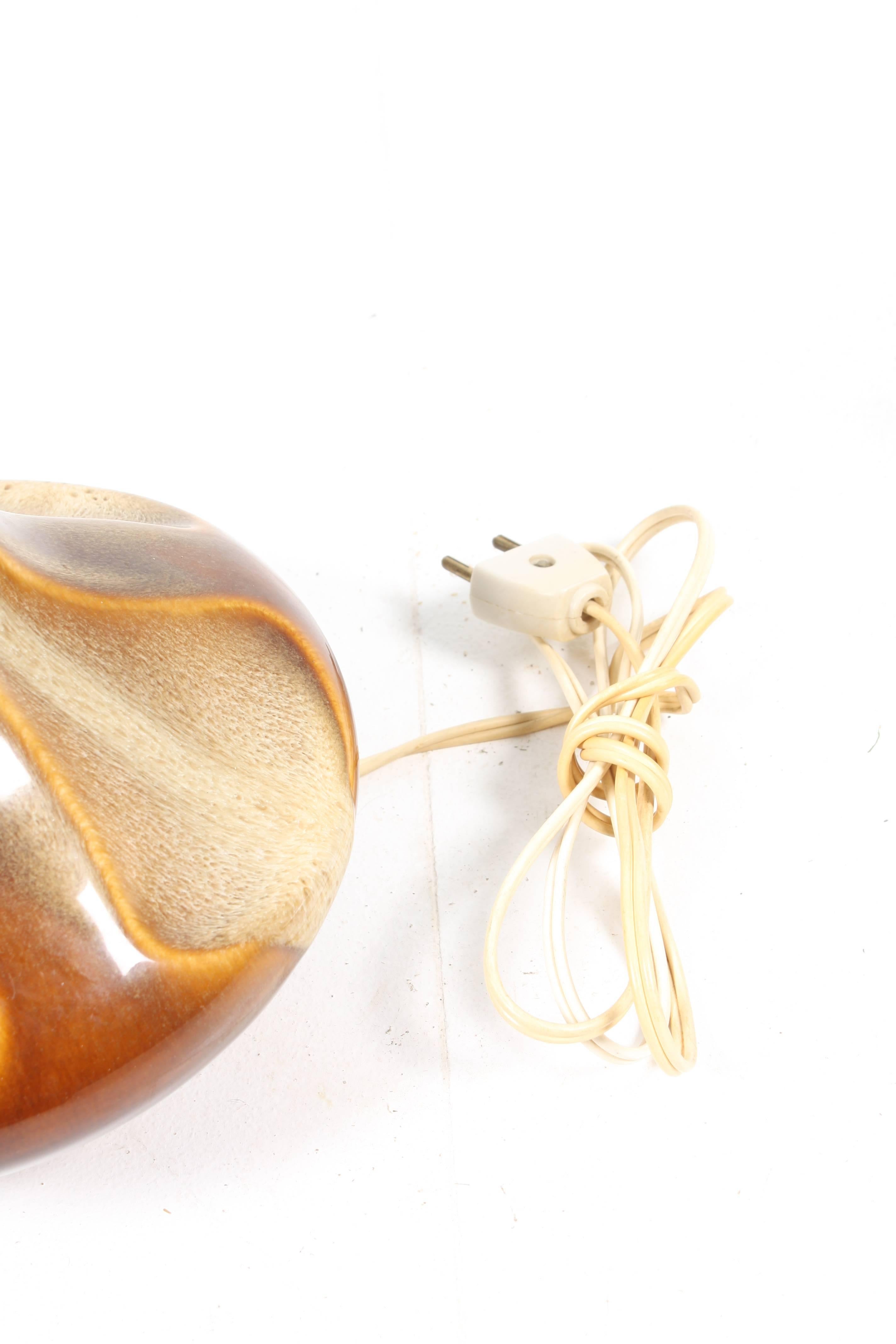 Ceramic Pair of Danish Table Lamps For Sale