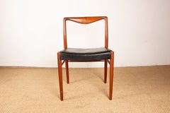 Pair of Danish teak and skai chairs by Lyngfeldt Larsen for Soren Willadsen 1960