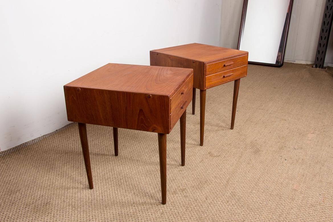 Paar dänische Nachttische aus Teakholz von PBJ Mobler, 1960. im Angebot 6