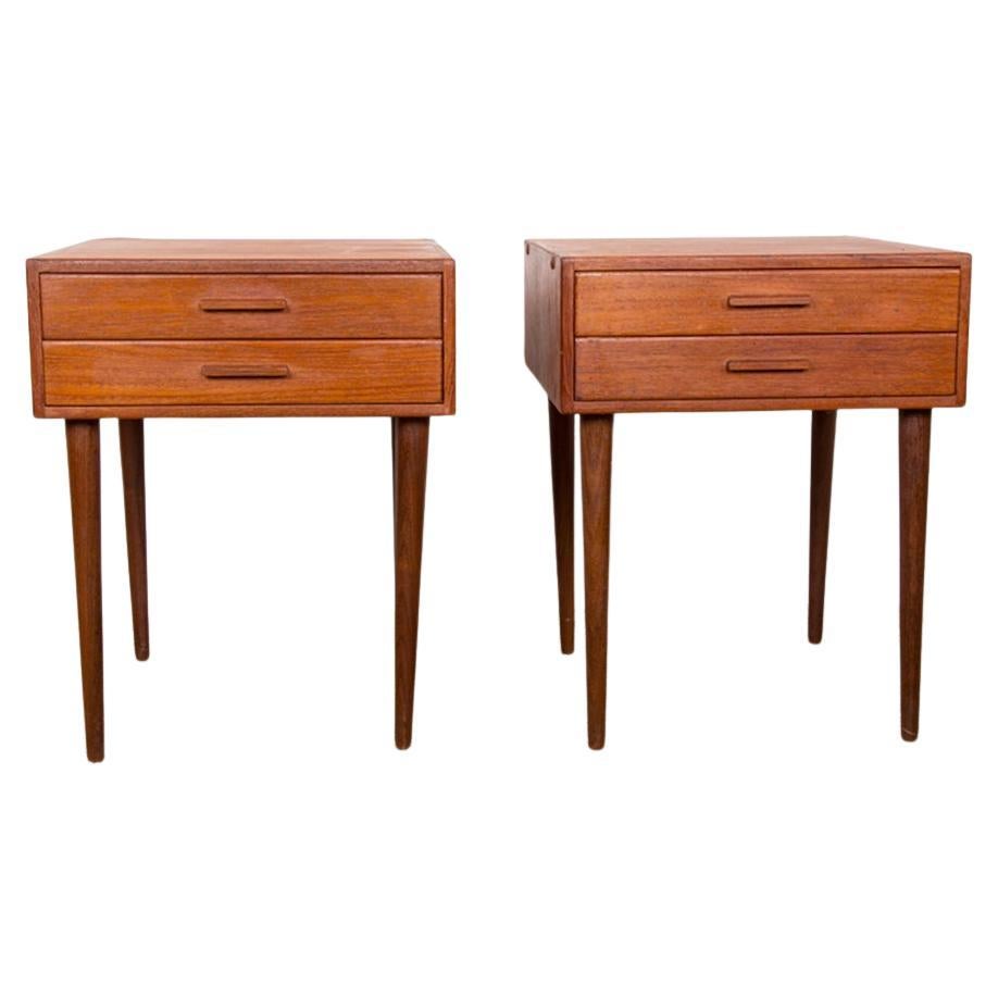 Paar dänische Nachttische aus Teakholz von PBJ Mobler, 1960. im Angebot