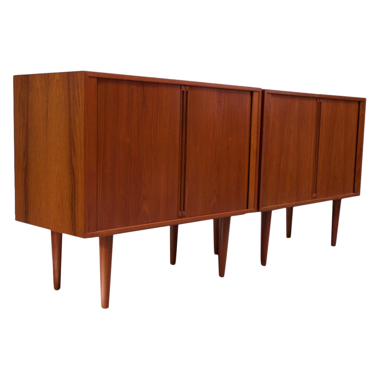 Pair of Danish Teak Cabinets by Kai Kristiansen for Feldballes Møbelfabrik