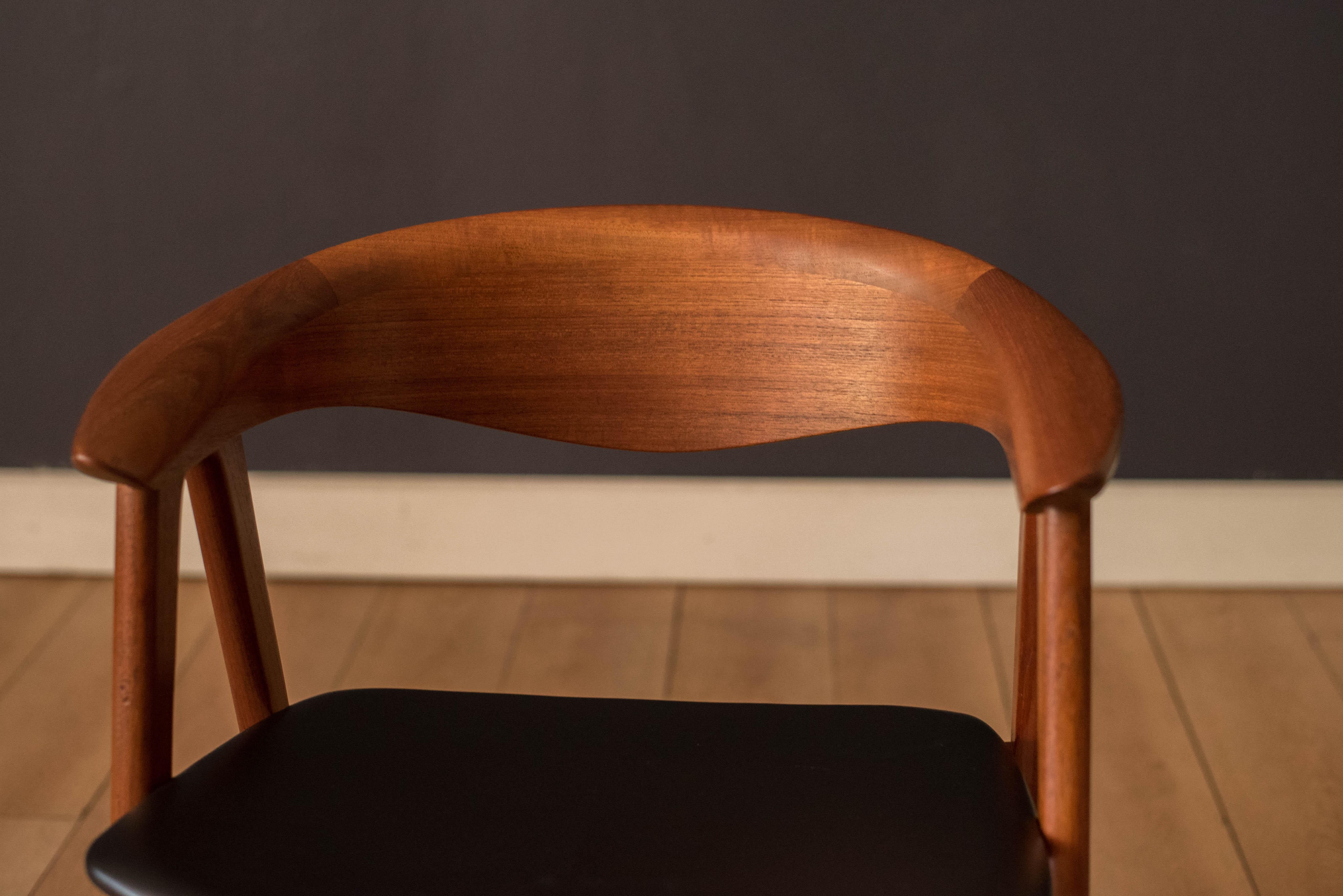 Pair of Danish Teak Compass Dux Dining Chairs by Erik Kirkegaard 7