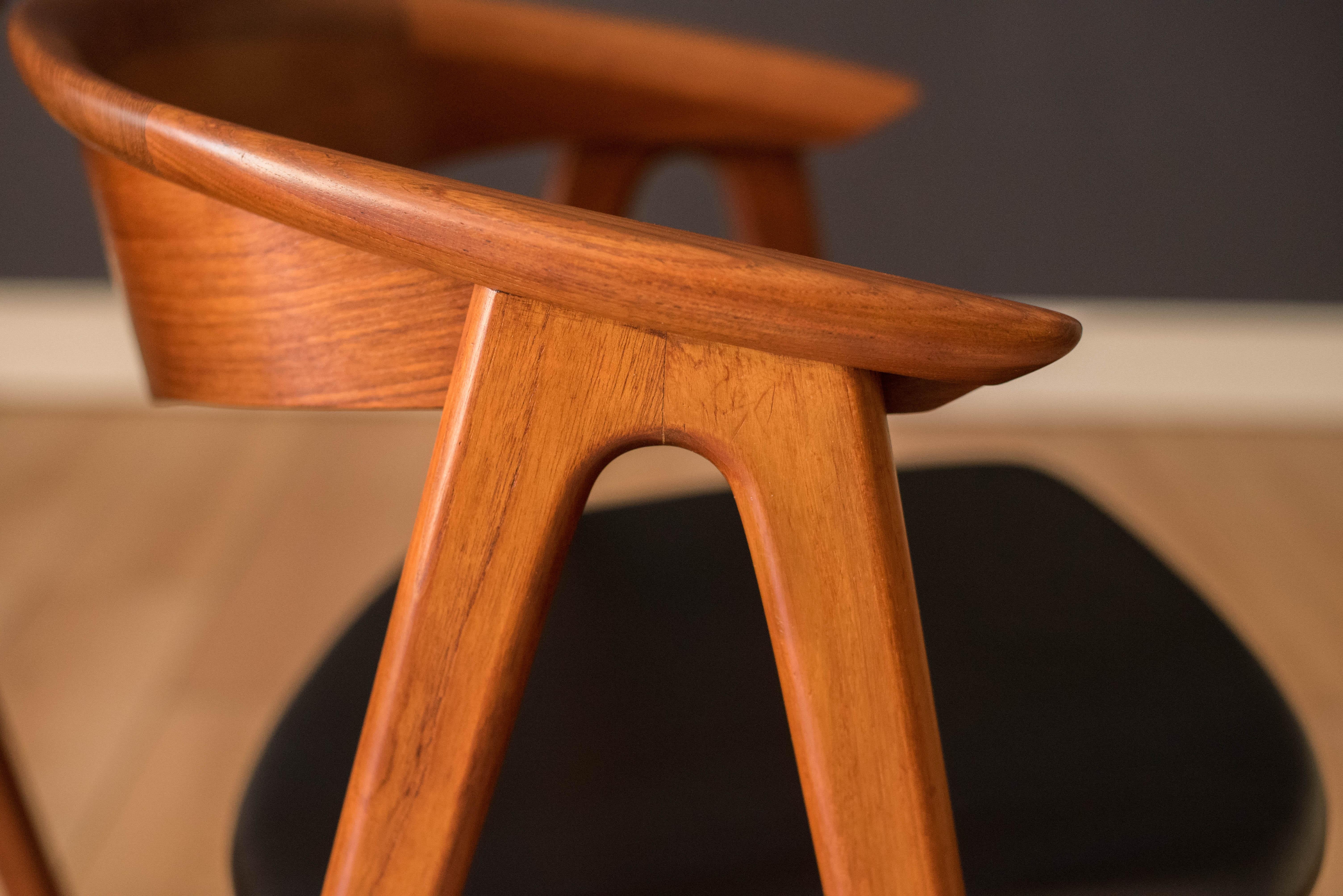 Pair of Danish Teak Compass Dux Dining Chairs by Erik Kirkegaard 9