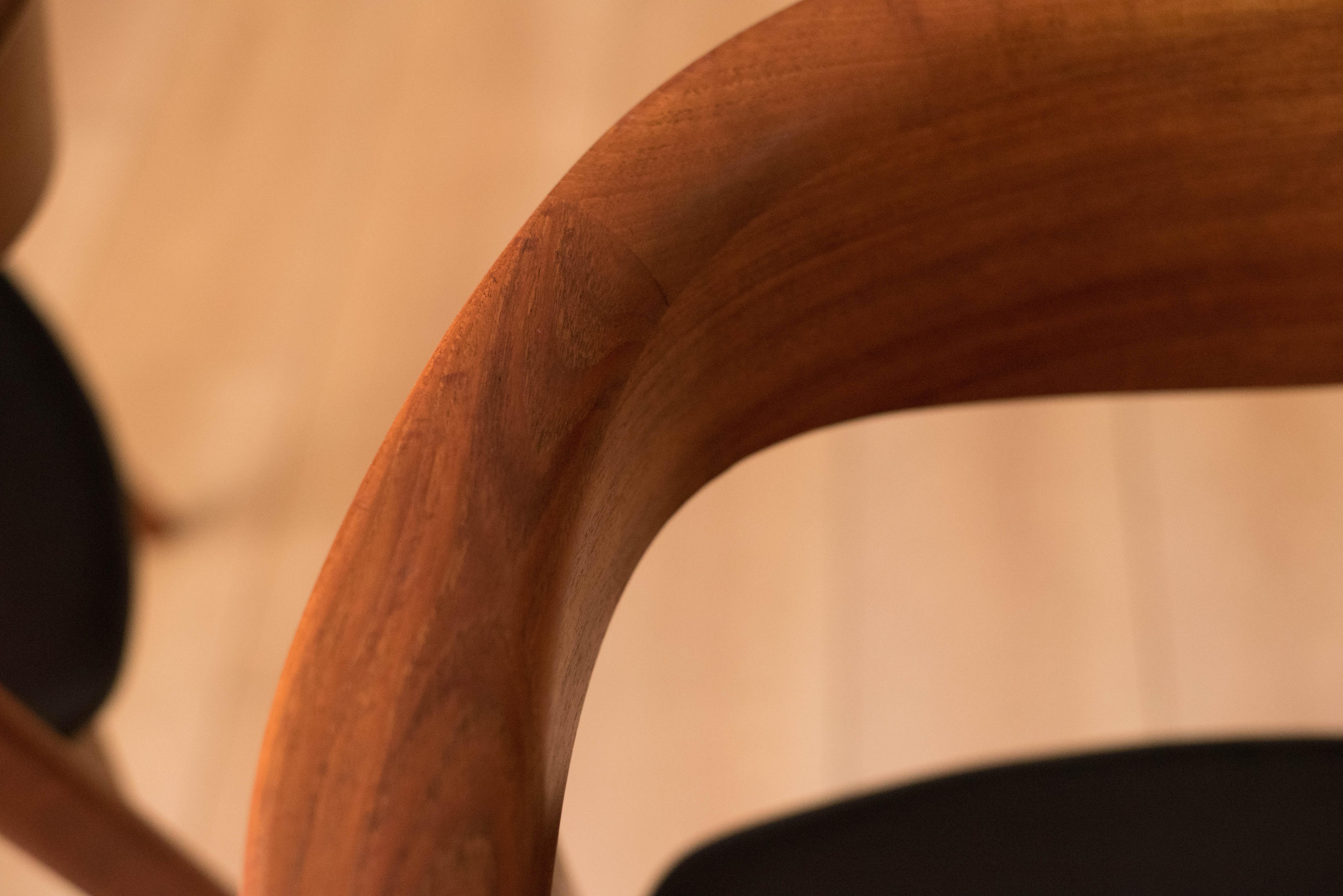 Pair of Danish Teak Compass Dux Dining Chairs by Erik Kirkegaard 12