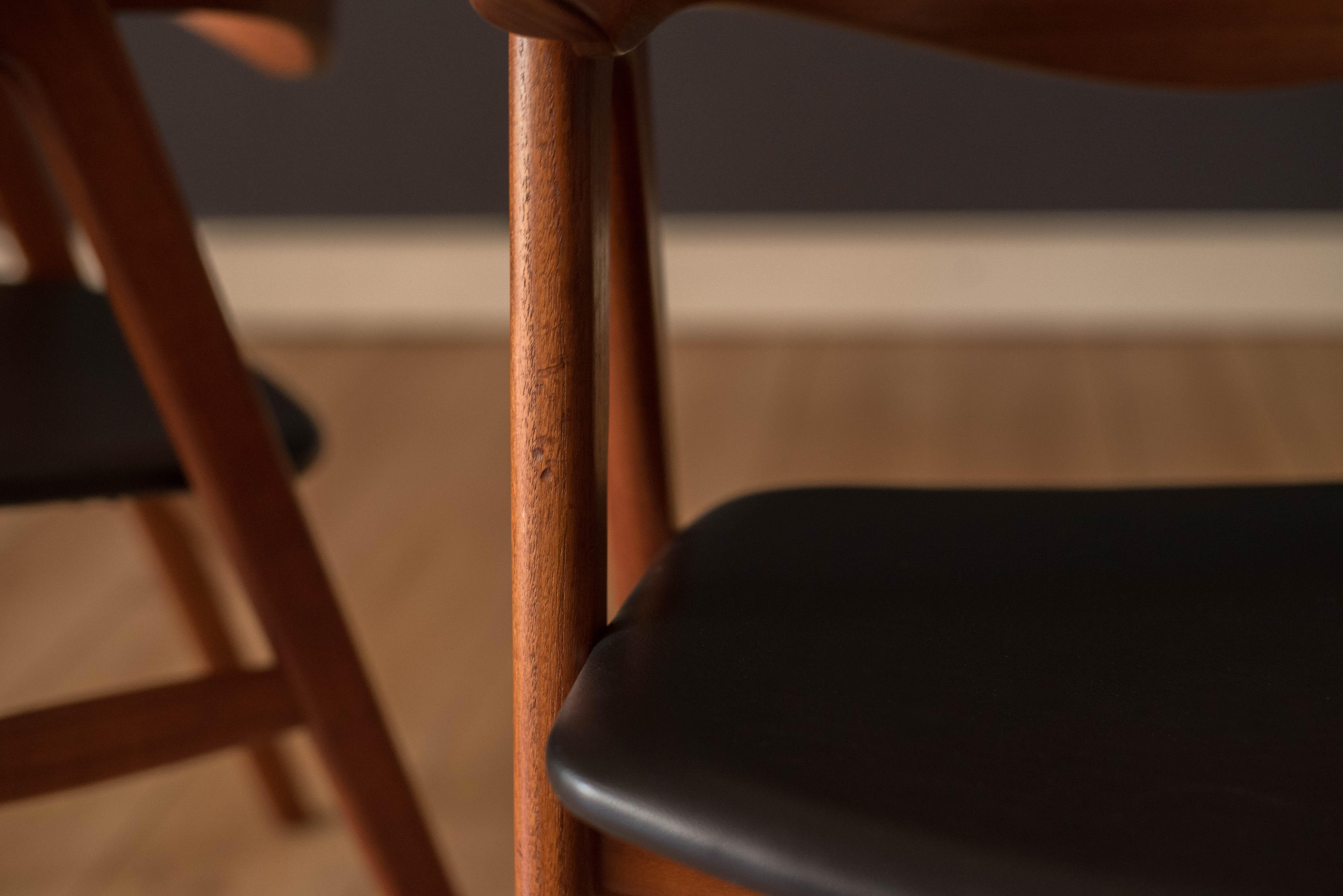 Pair of Danish Teak Compass Dux Dining Chairs by Erik Kirkegaard 13