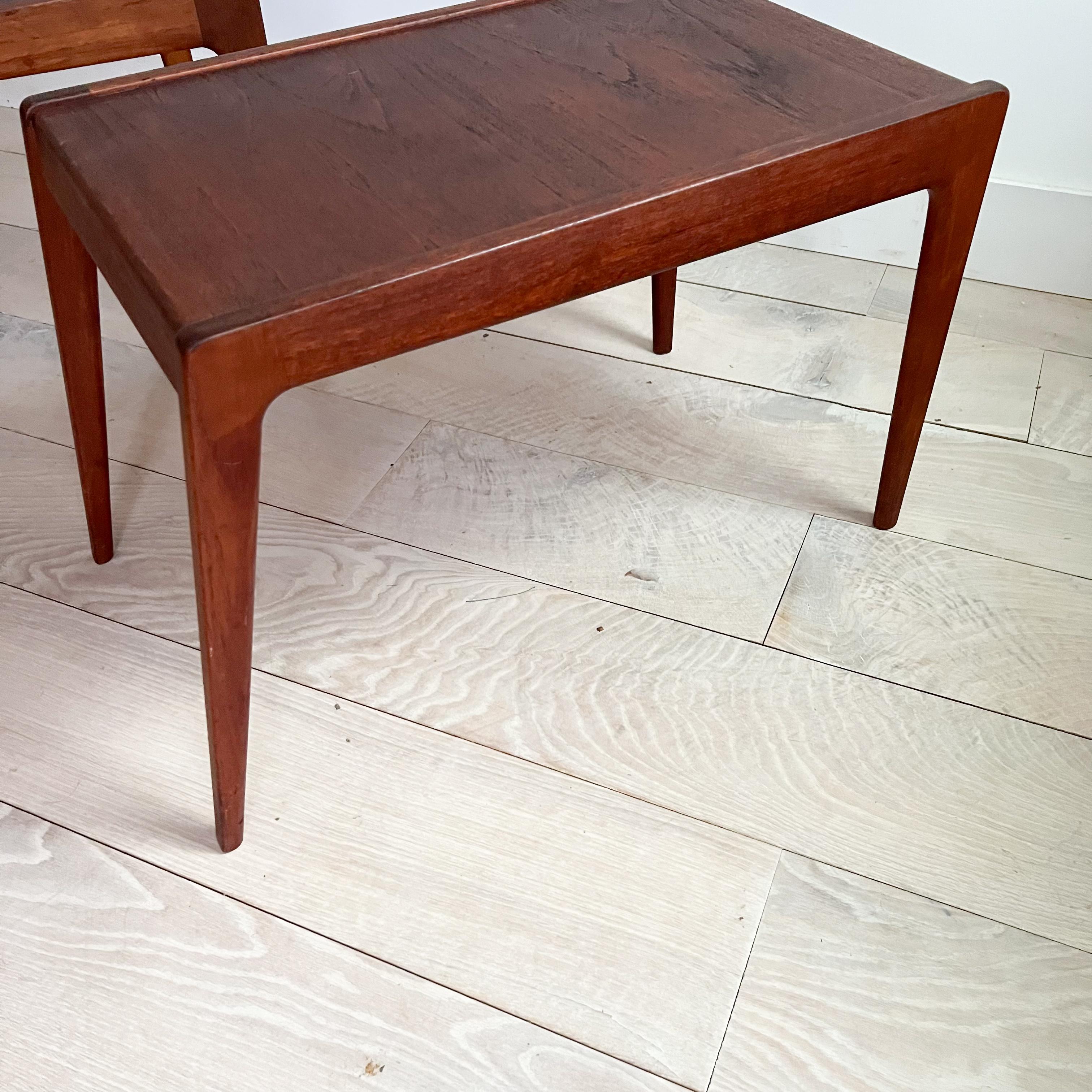 Mid-20th Century Pair of Danish Teak End Tables by Kurt Ostervig
