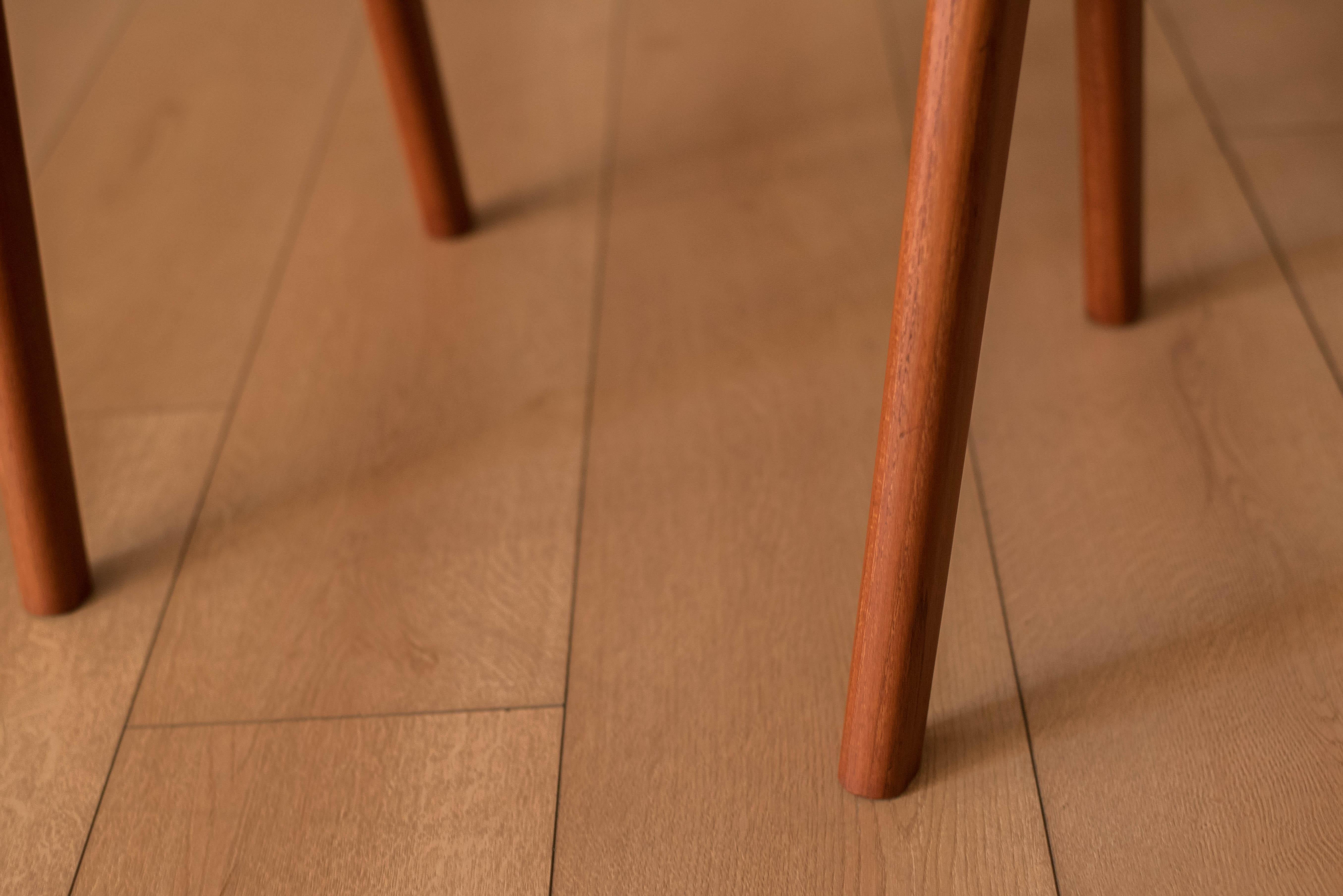 Pair of Danish Teak Erik Kirkegaard Captain Dining Chairs for Høng Stolefabrik 7