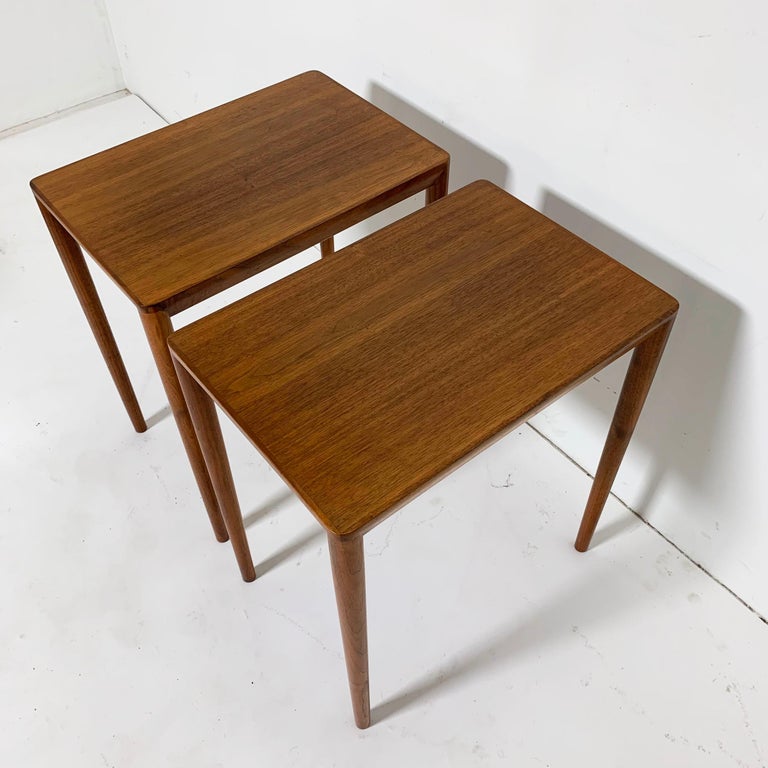 Scandinavian Modern Pair of Danish Teak Lamp Tables, circa 1970s For Sale