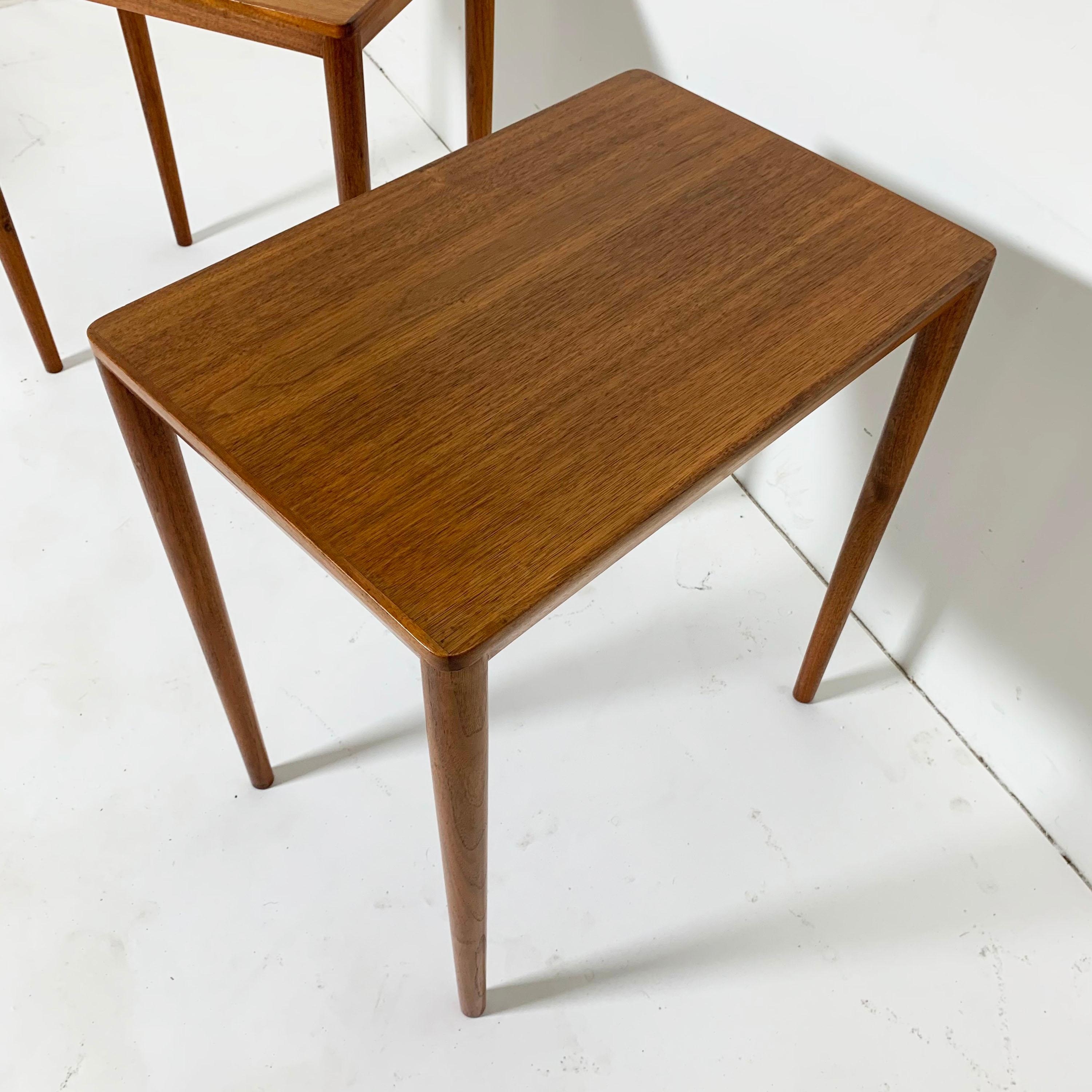 Pair of Danish Teak Lamp Tables, circa 1970s 2