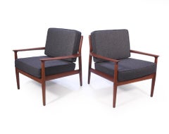 Pair of Danish Teak Lounge Armchairs