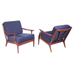 Pair of Danish Teak Lounge Chairs by Bramin, c1960