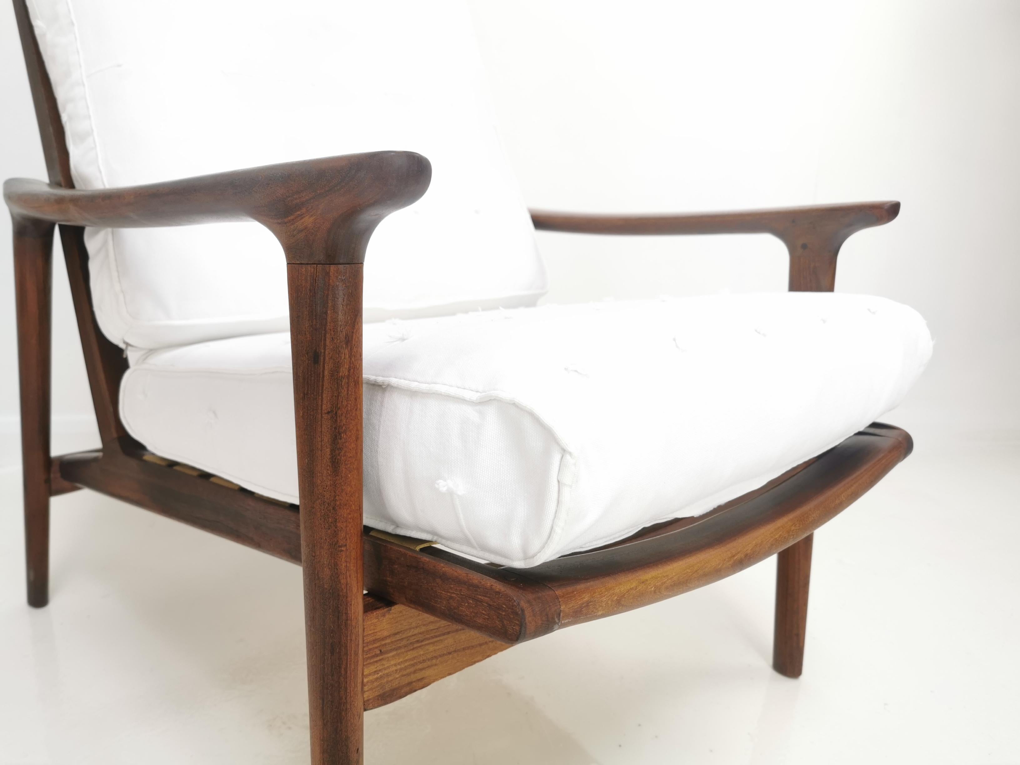 Pair of Guy Rogers Teak Lounge Easy Armchairs Mid Century Danish Design, 1960s 1