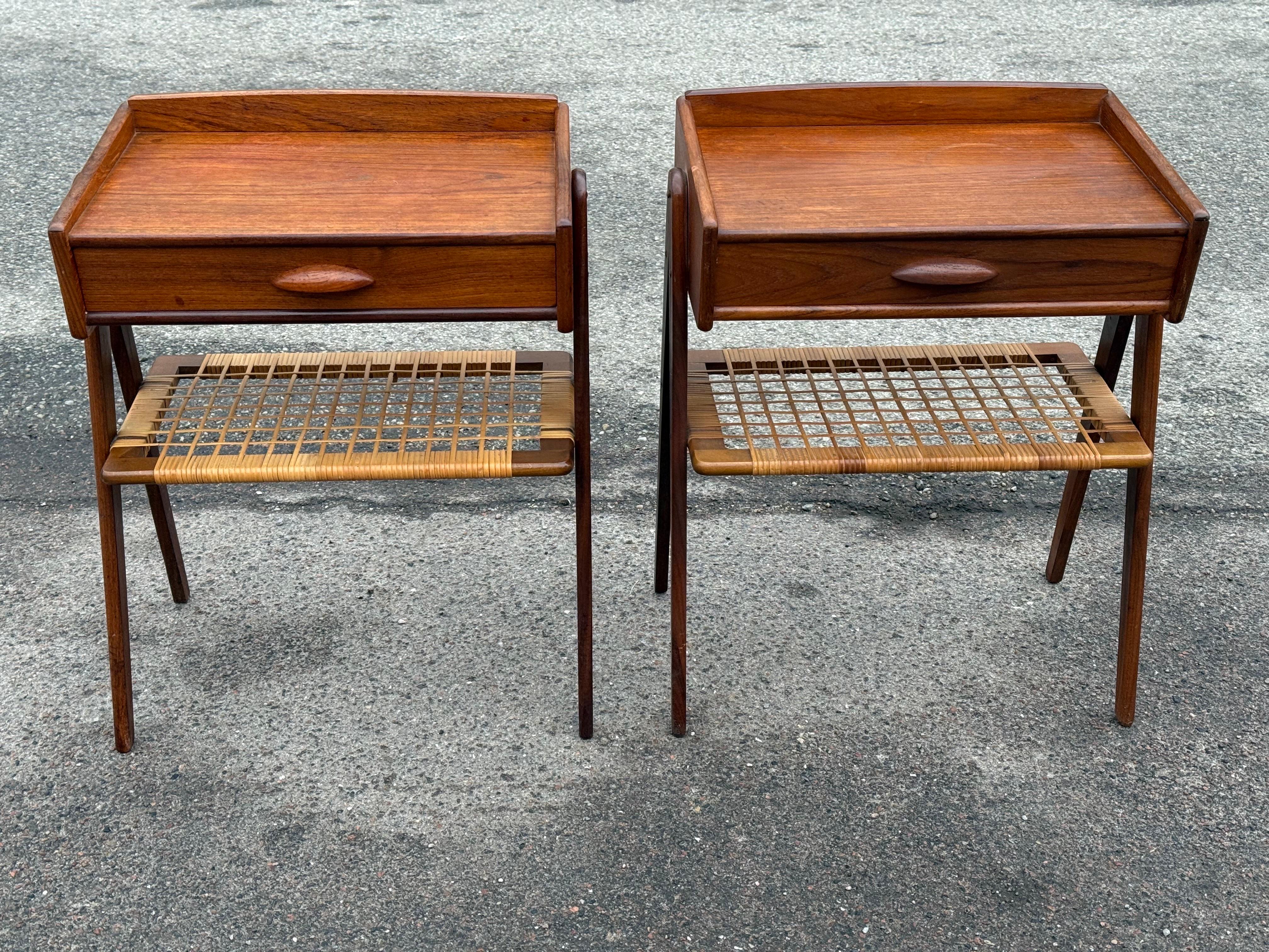 Pair of Danish teak night stands from the 1960s by Søren Rasmussen 4