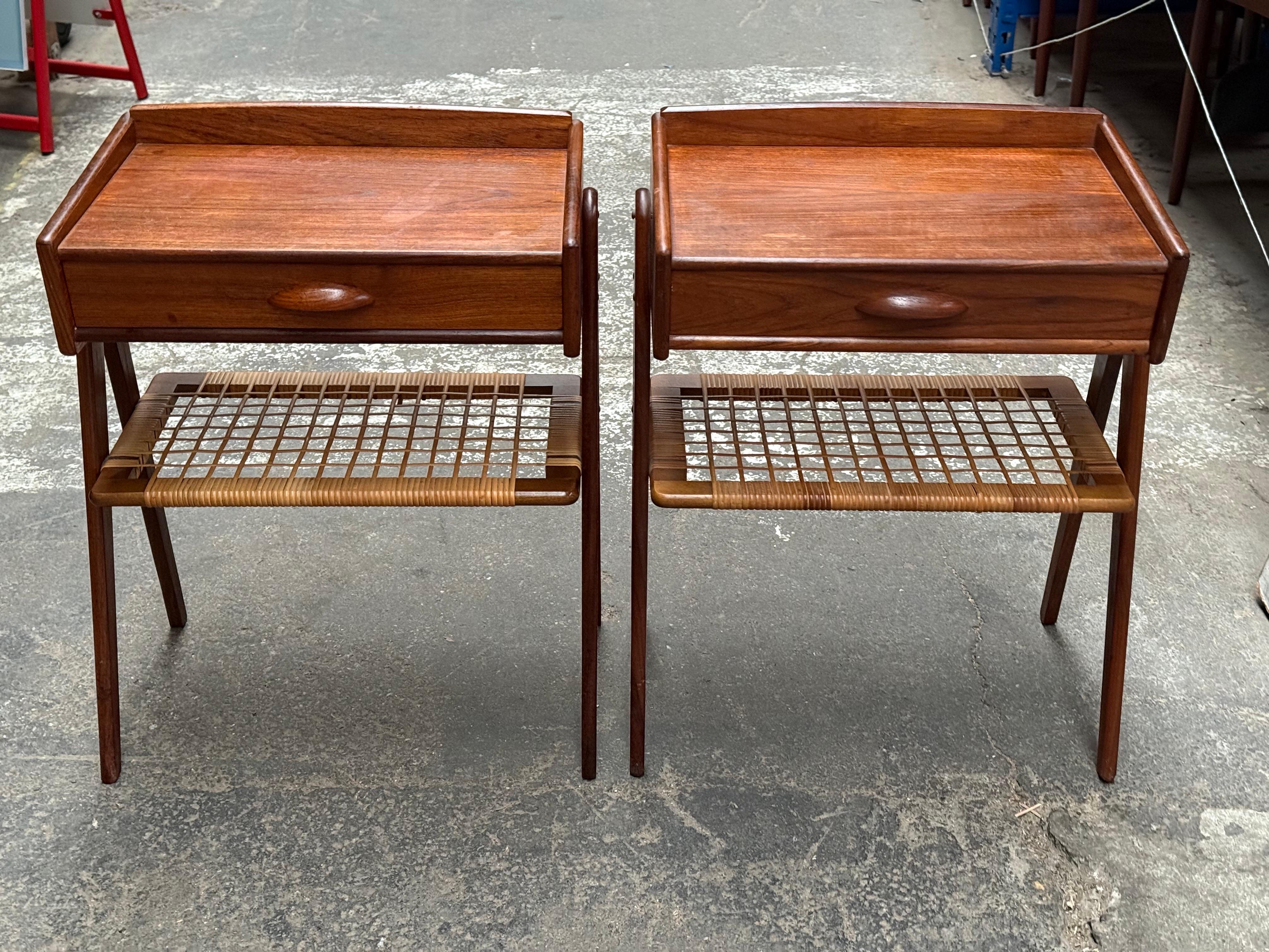 Pair of Danish teak night stands from the 1960s by Søren Rasmussen In Good Condition In Copenhagen, DK