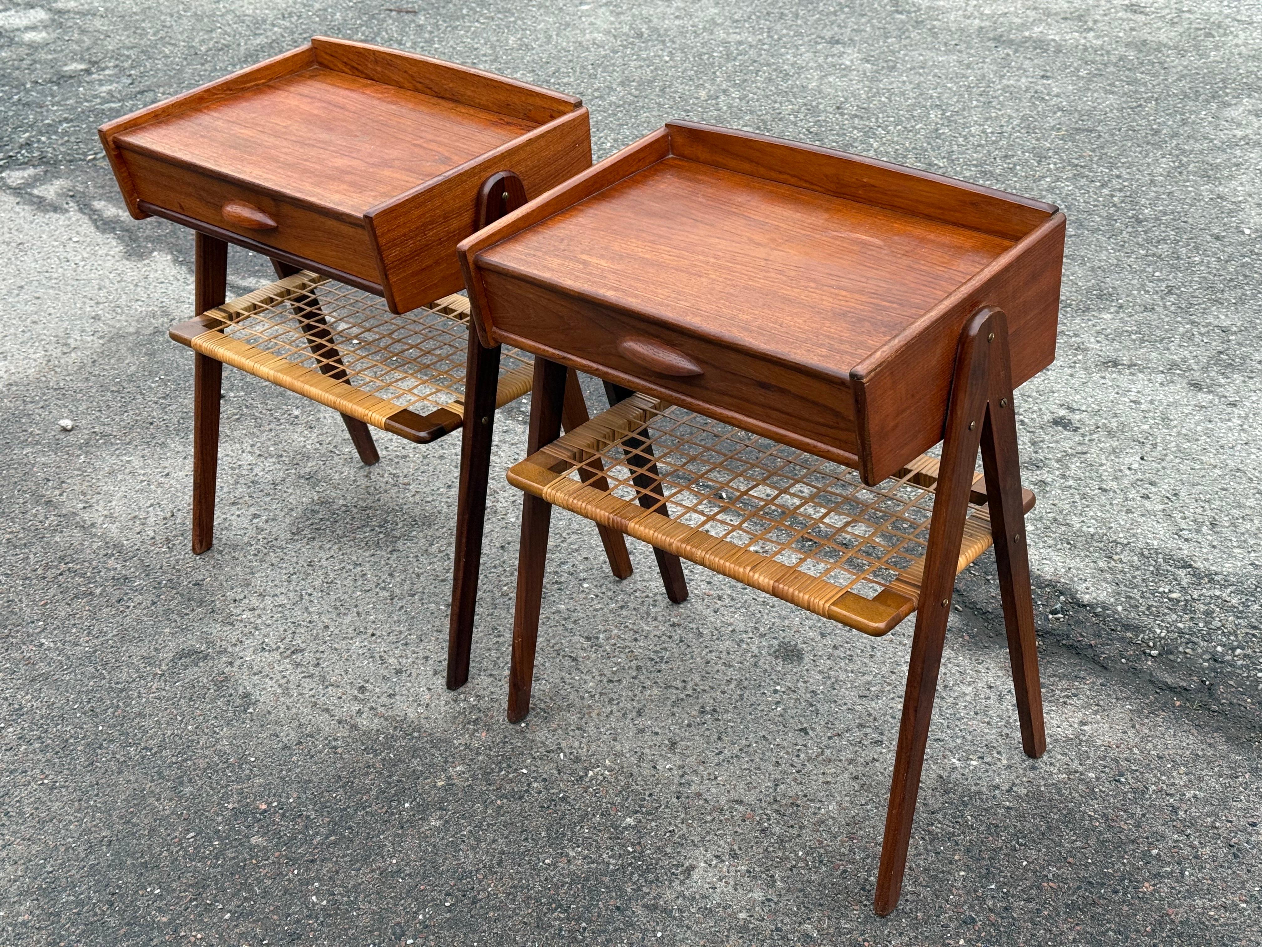 Pair of Danish teak night stands from the 1960s by Søren Rasmussen 1