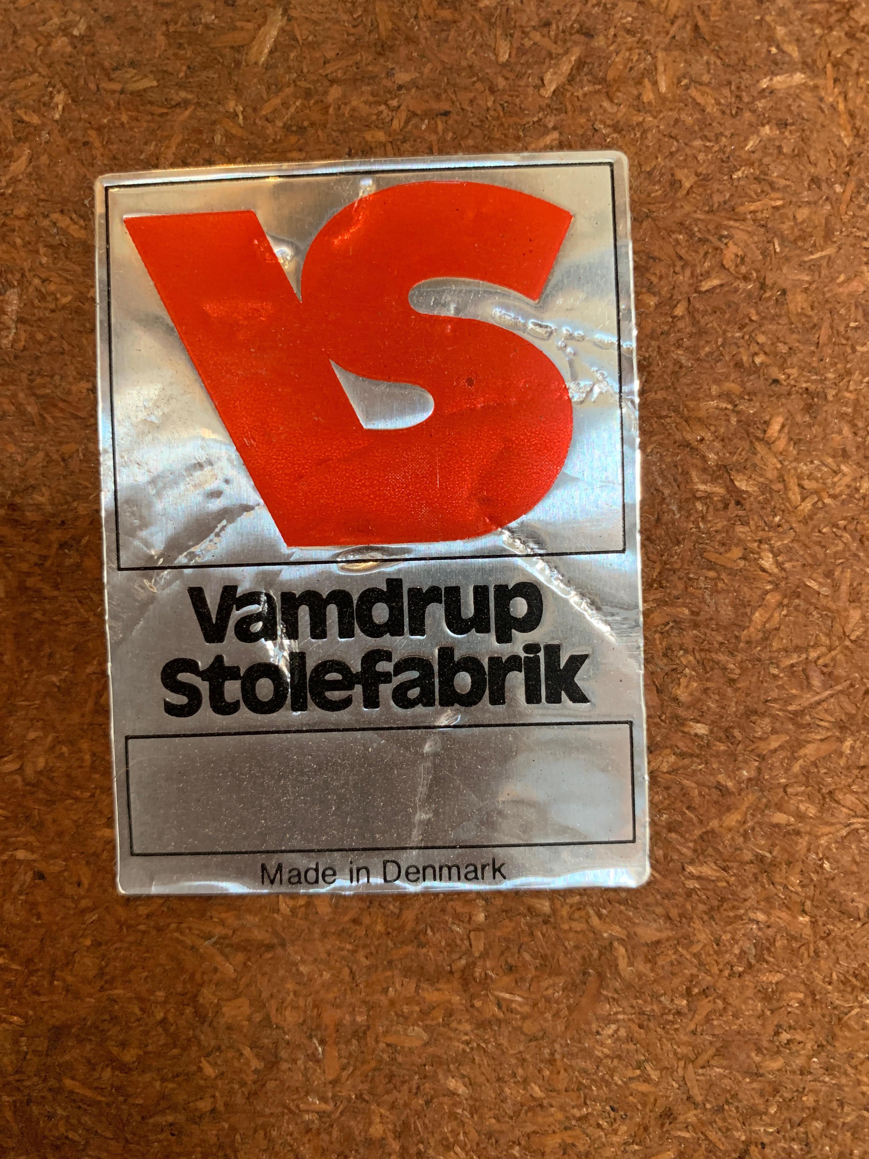 Pair of Danish Teak Reupholstered Bar Stools by Vamdrup Stolfabrik 3