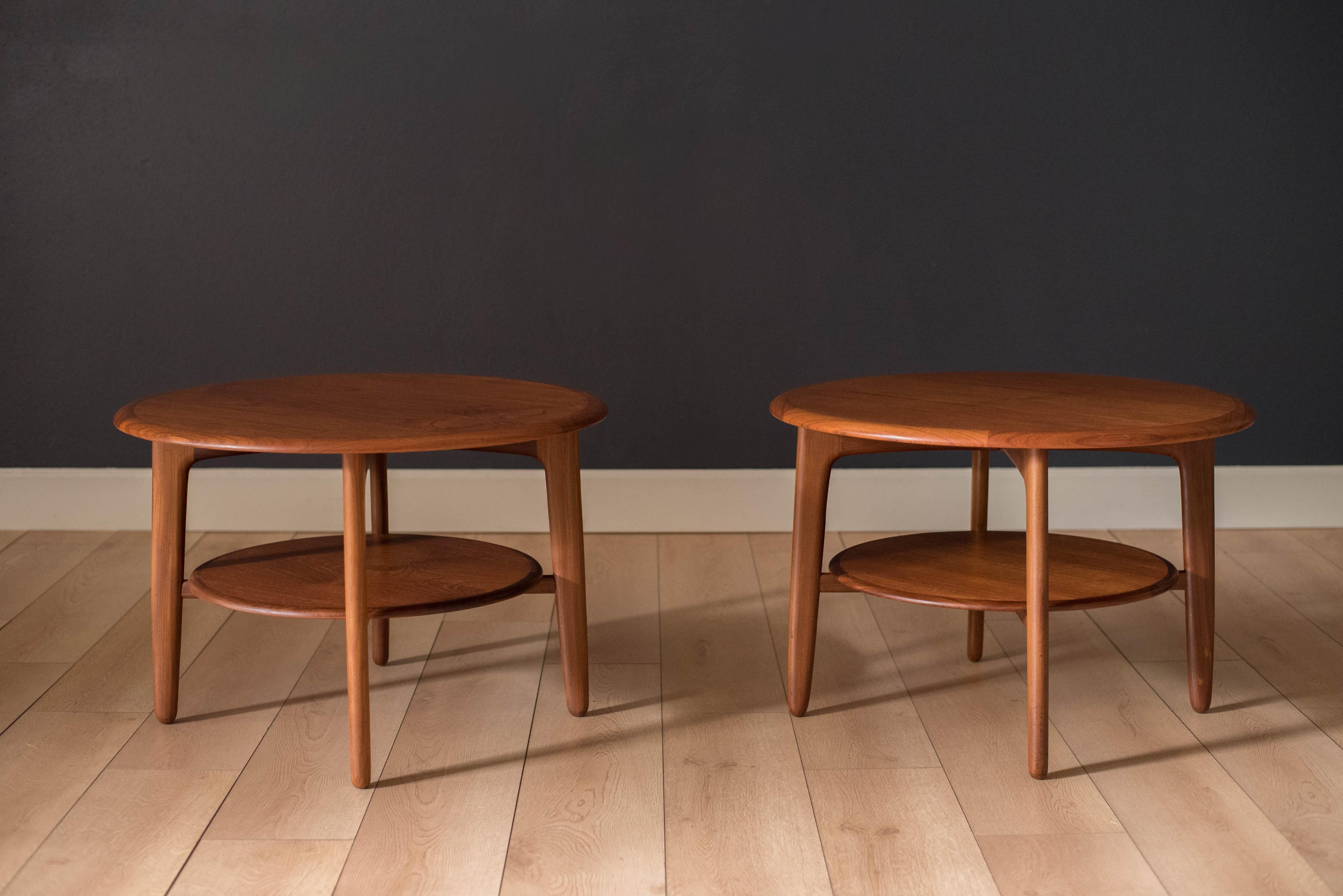 Scandinavian Modern Pair of Danish Teak Side Tables by Svend Madsen