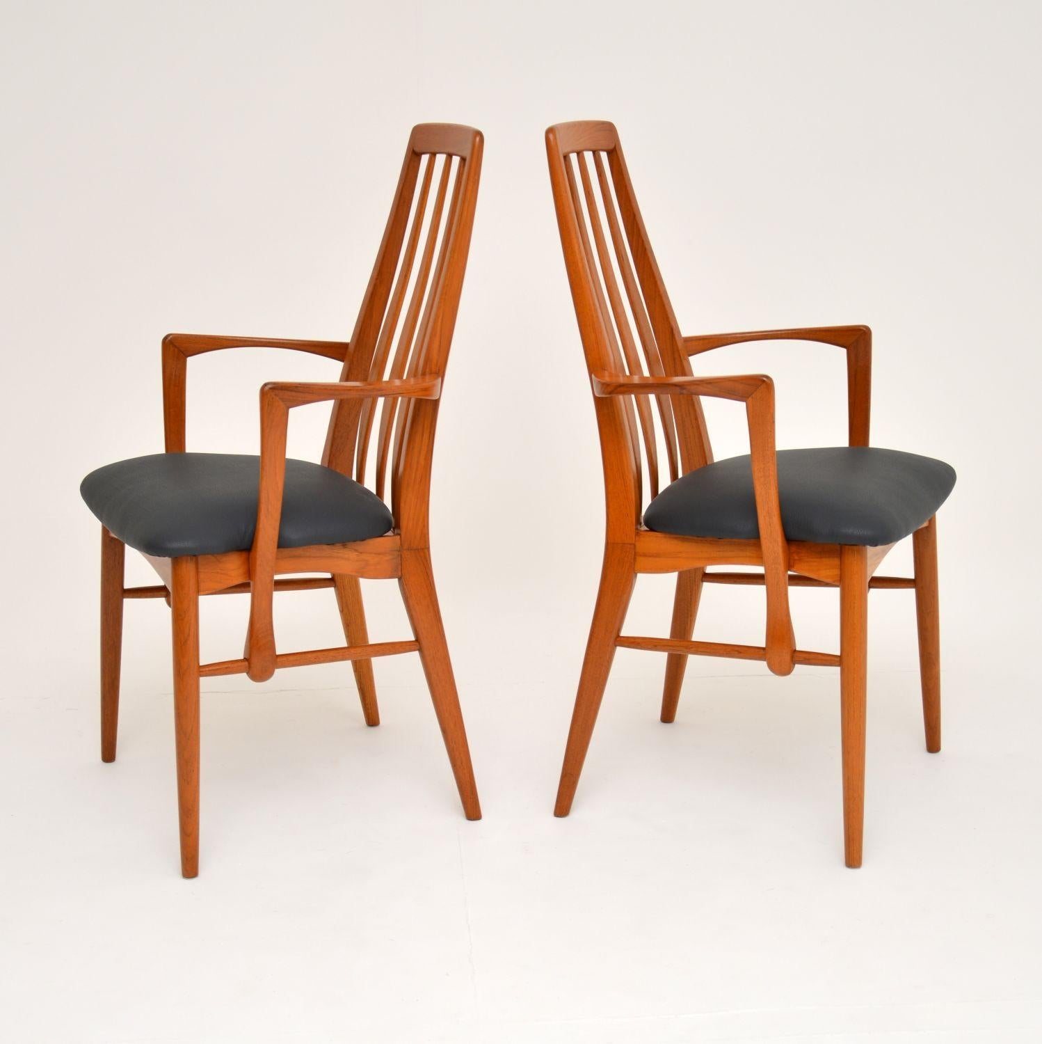 Pair of Danish Teak Vintage Carver Armchairs by Niels Koefoed 4