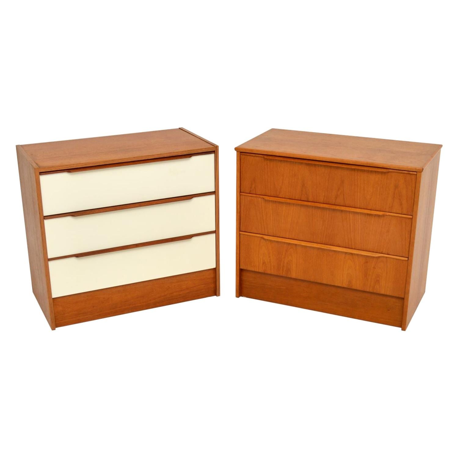 Pair of Danish Teak Vintage Chests of Drawers