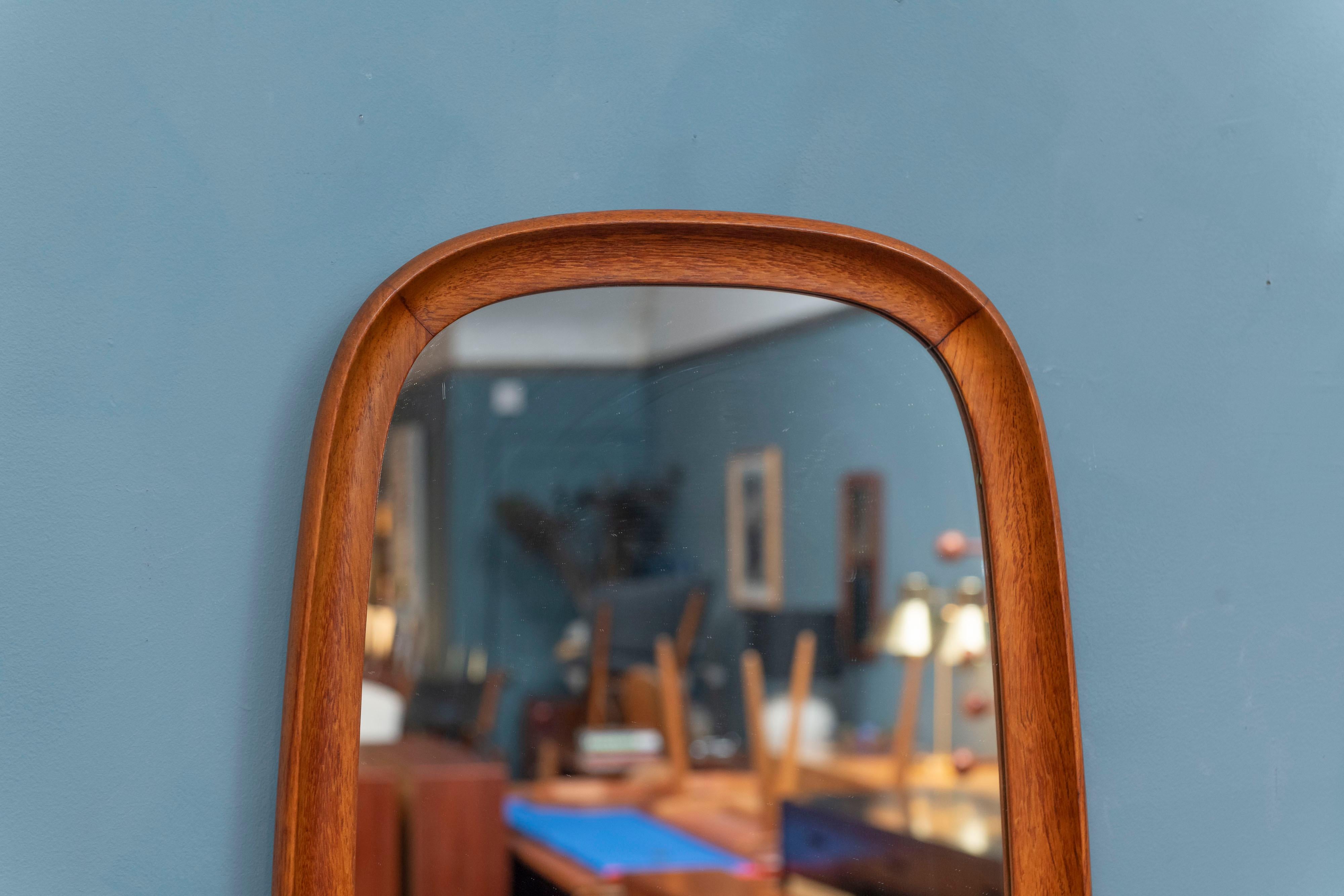 Pair of Danish Teak Wall Mirrors In Good Condition In San Francisco, CA