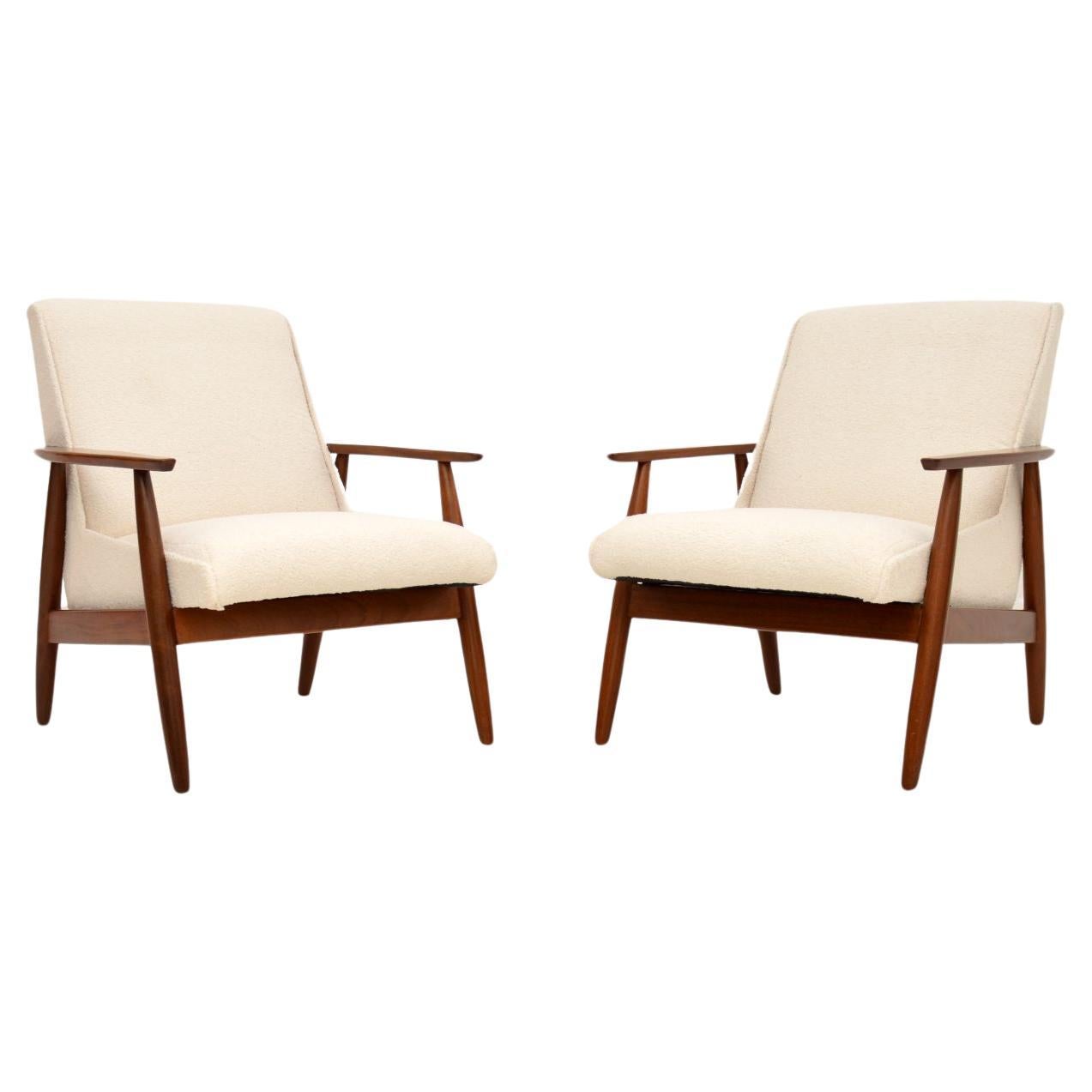 Pair of Danish Vintage Armchairs For Sale