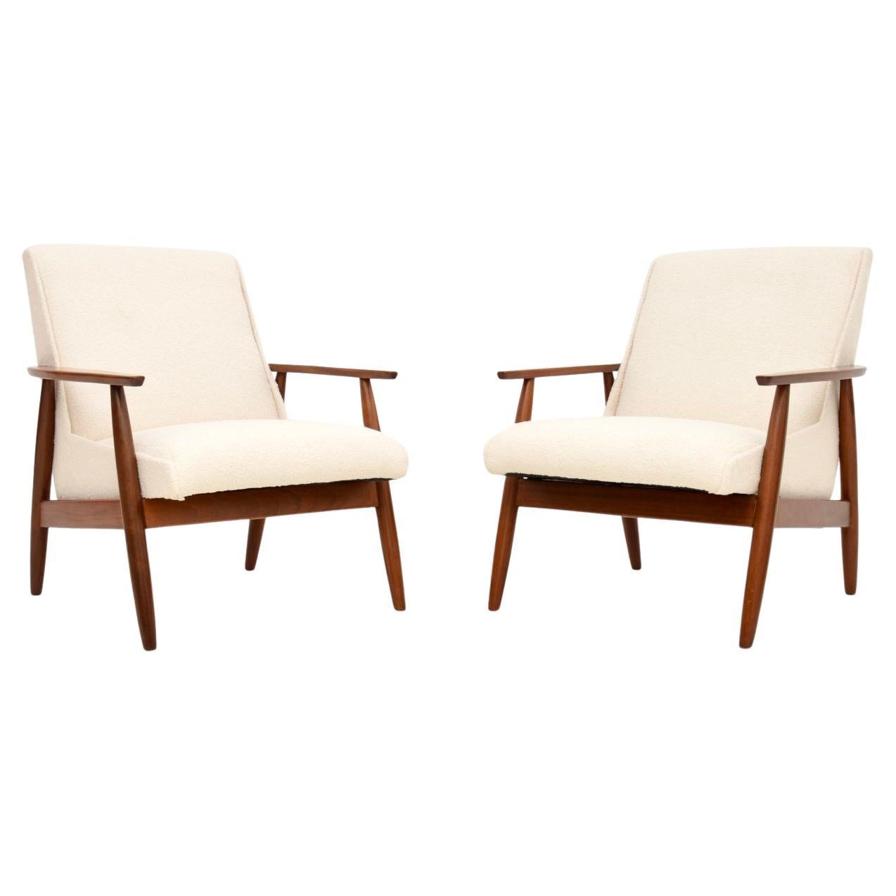 Paire de fauteuils danois vintage dans le style d'Arne Vodder