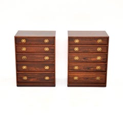 Pareja de cómodas vintage danesas de Henning Korch