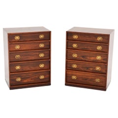 Pareja de cómodas vintage danesas de Henning Korch