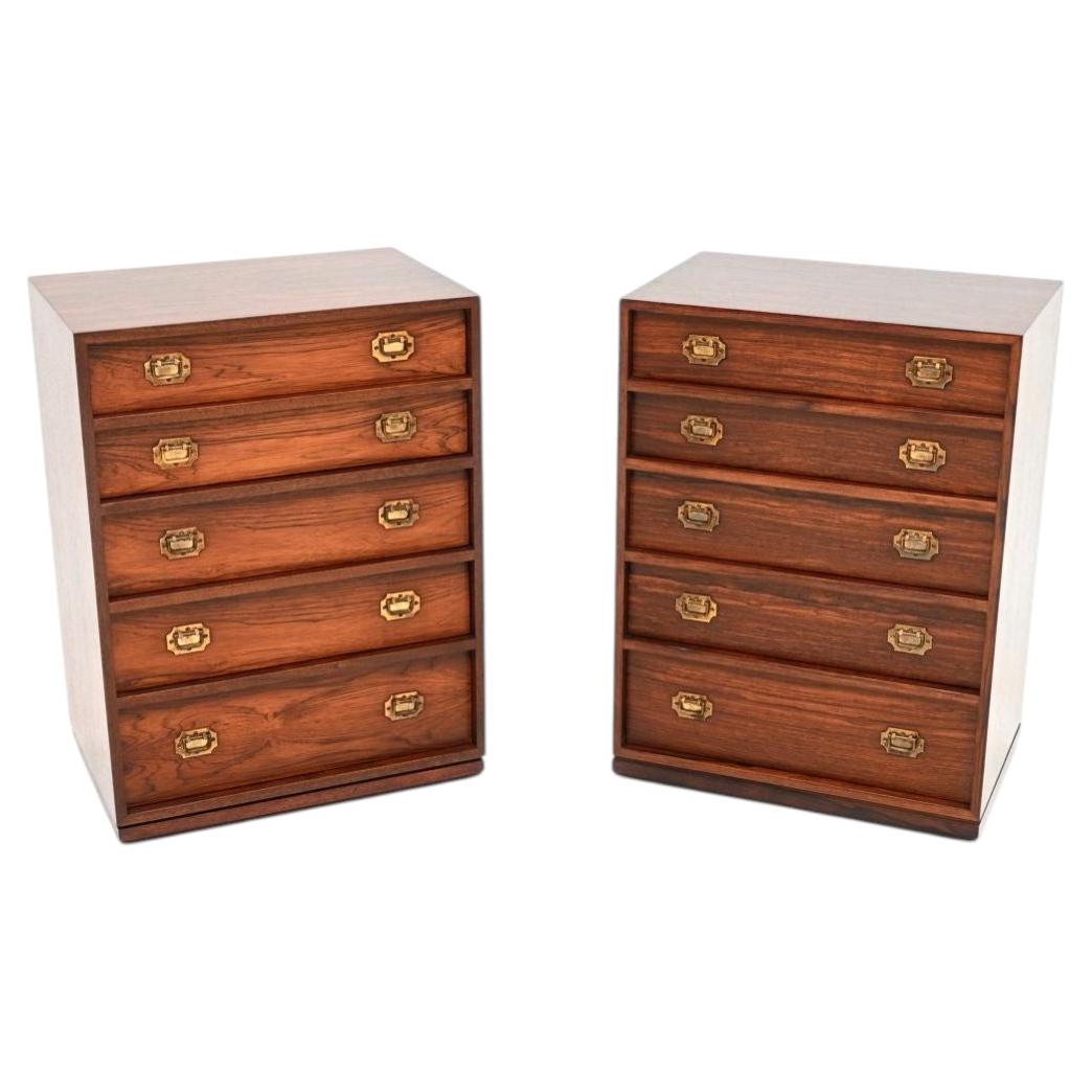 Pair of Danish Vintage Bedside Chests by Henning Korch For Sale