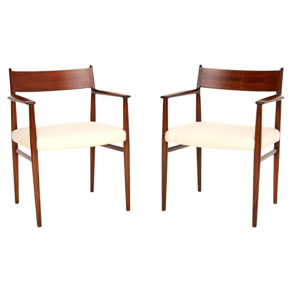 Paar dänische Vintage-Schnitzersessel von Arne Vodder