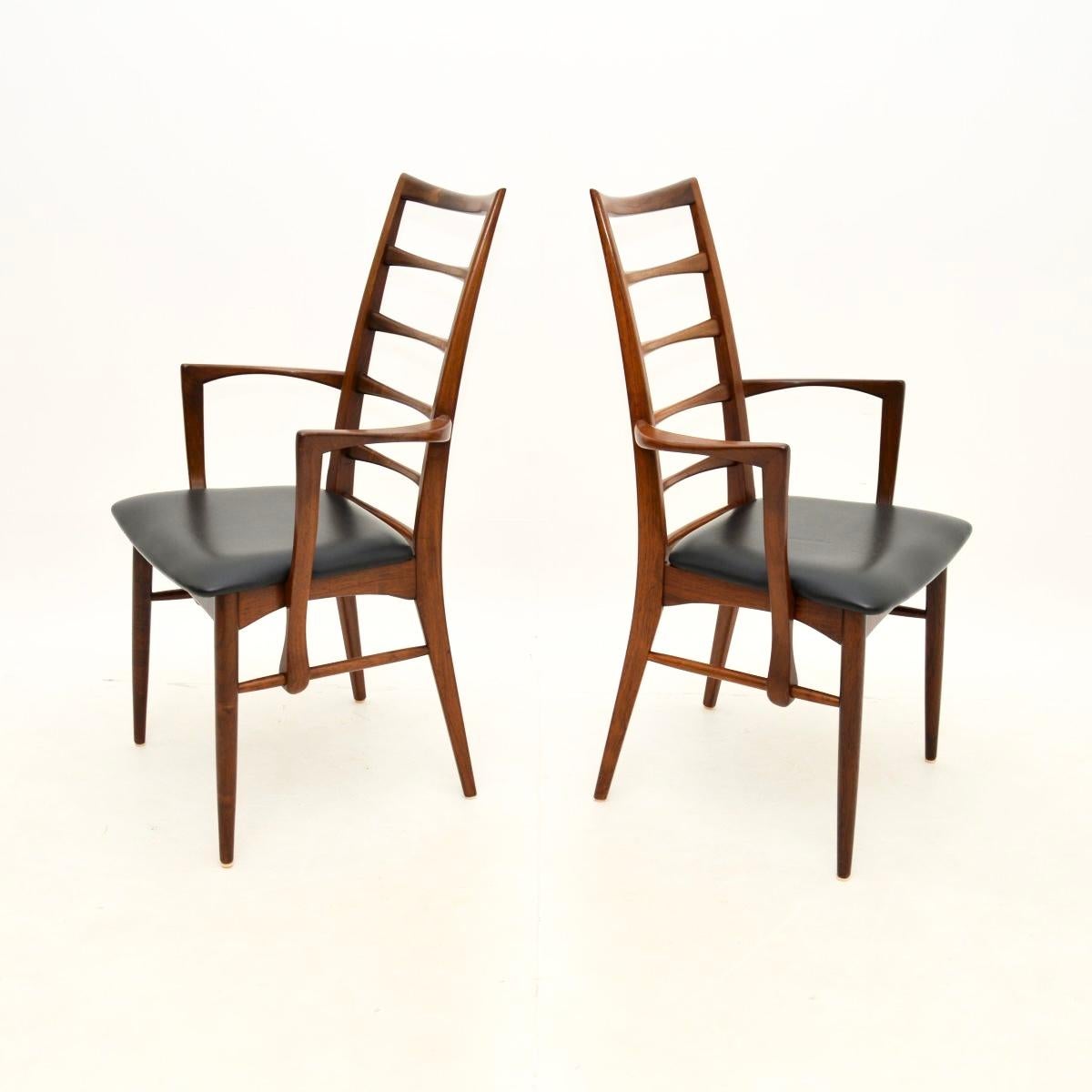 Mid-Century Modern Pair of Danish Vintage Carver Chairs by Niels Koefoed