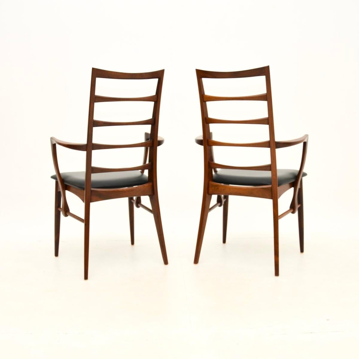 Pair of Danish Vintage Carver Chairs by Niels Koefoed In Good Condition In London, GB