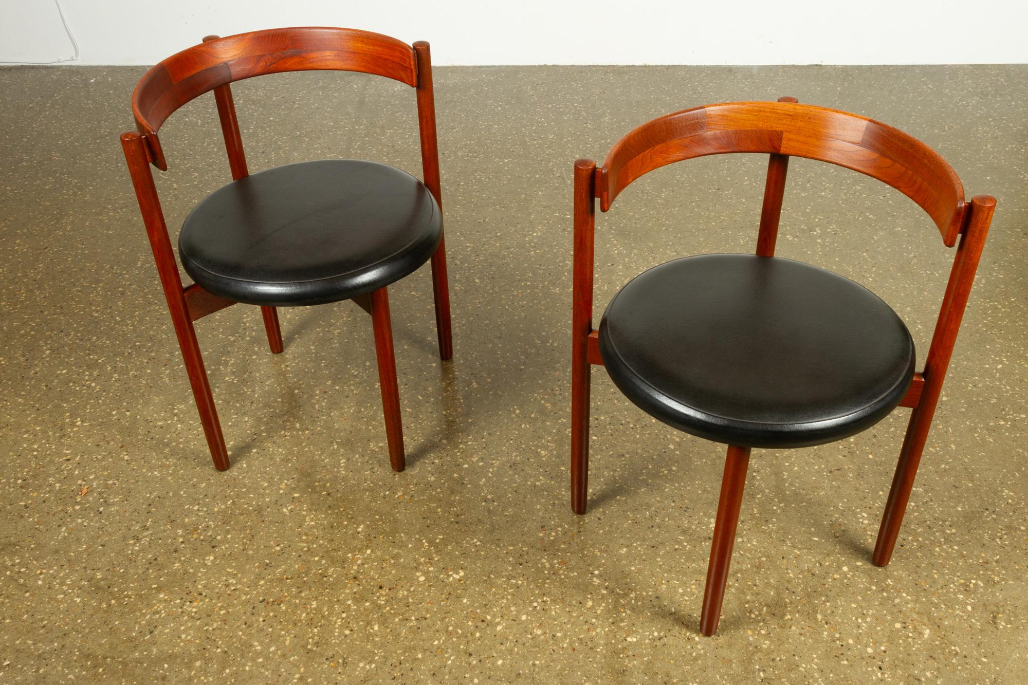 Teak Pair of Danish Vintage Chairs by Hugo Frandsen, 1960s